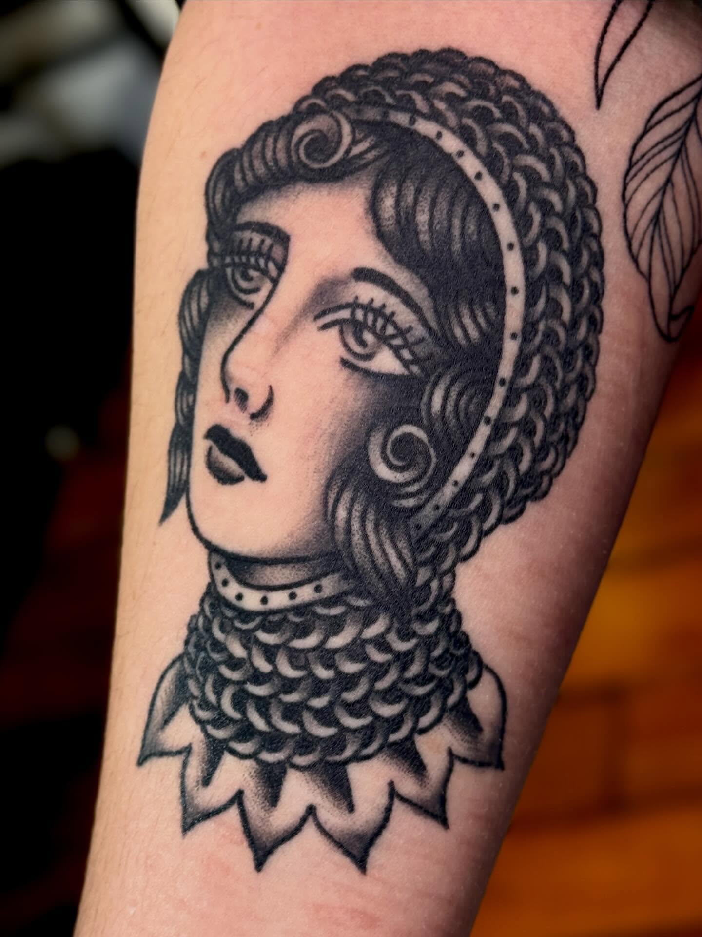 Tattoo by @megnefcytattoo — american_traditional, black_and_grey