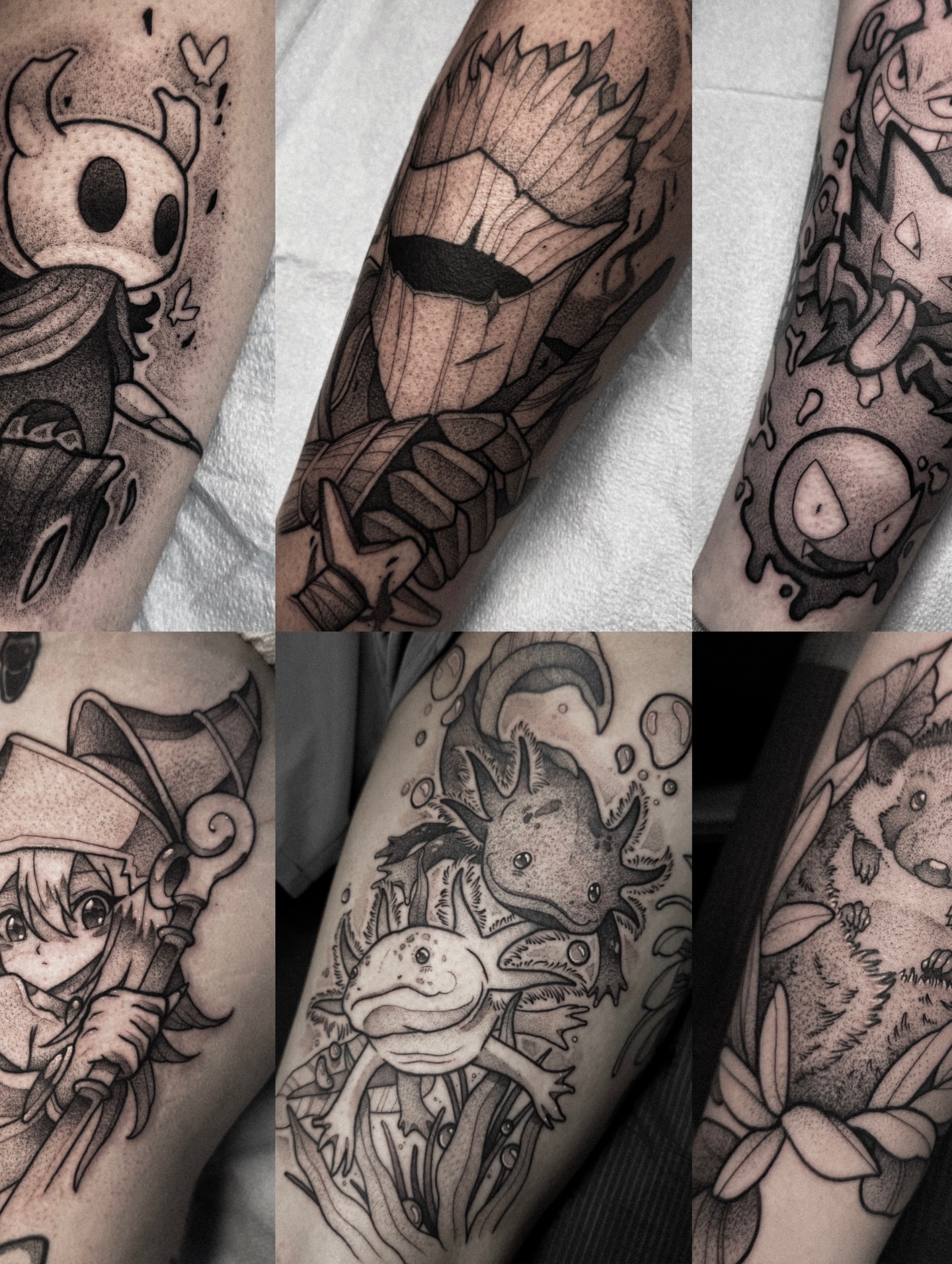 Tattoo portfolio black and grey tattoo on the upper arm by Dane Bezeau
