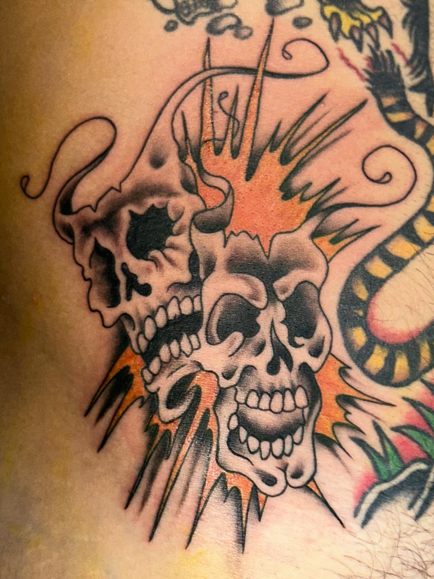 Tattoo by @acab.tattoos — american_traditional, dotwork