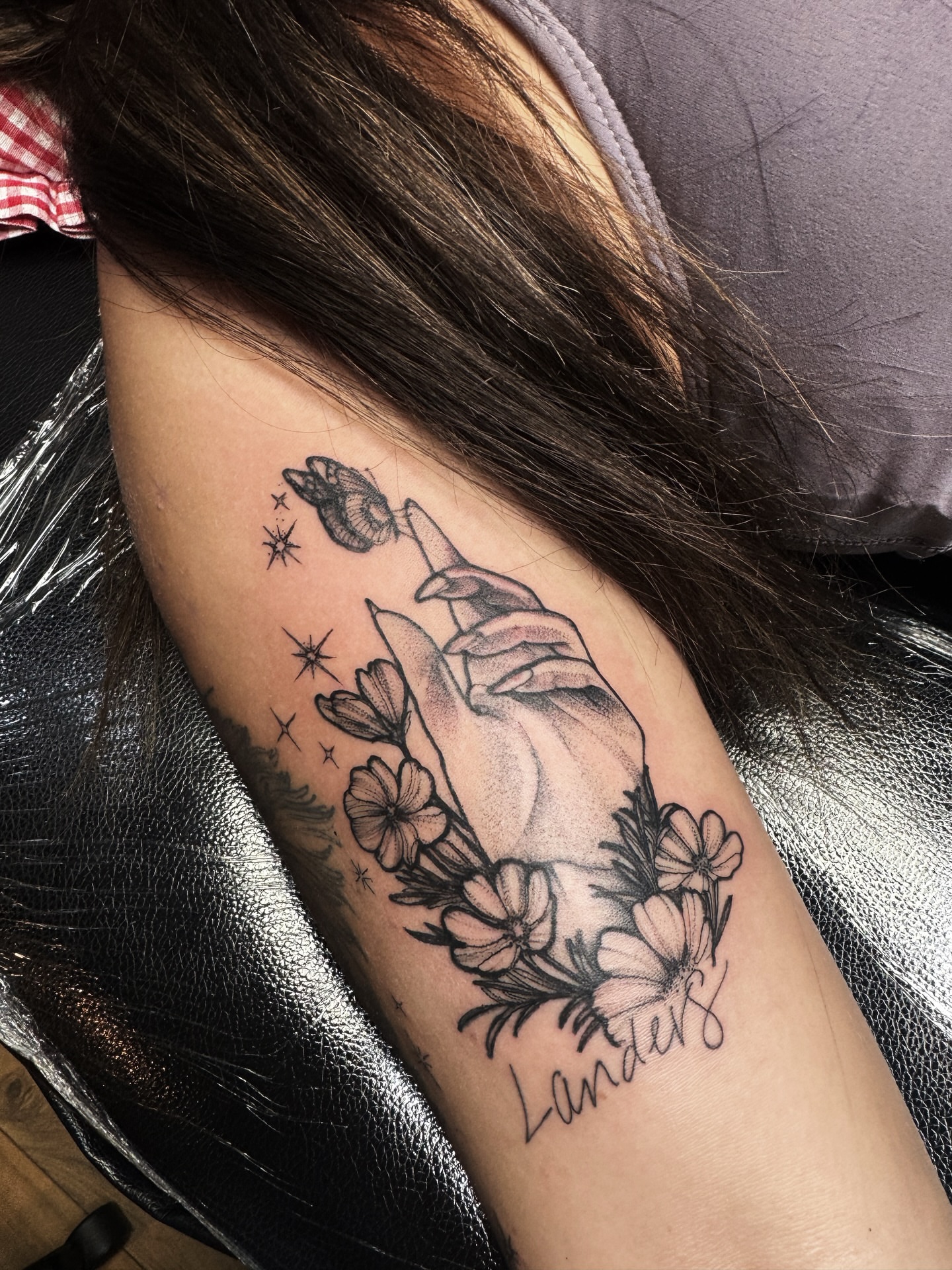 Tattoo by @sassafrastats — black_and_grey