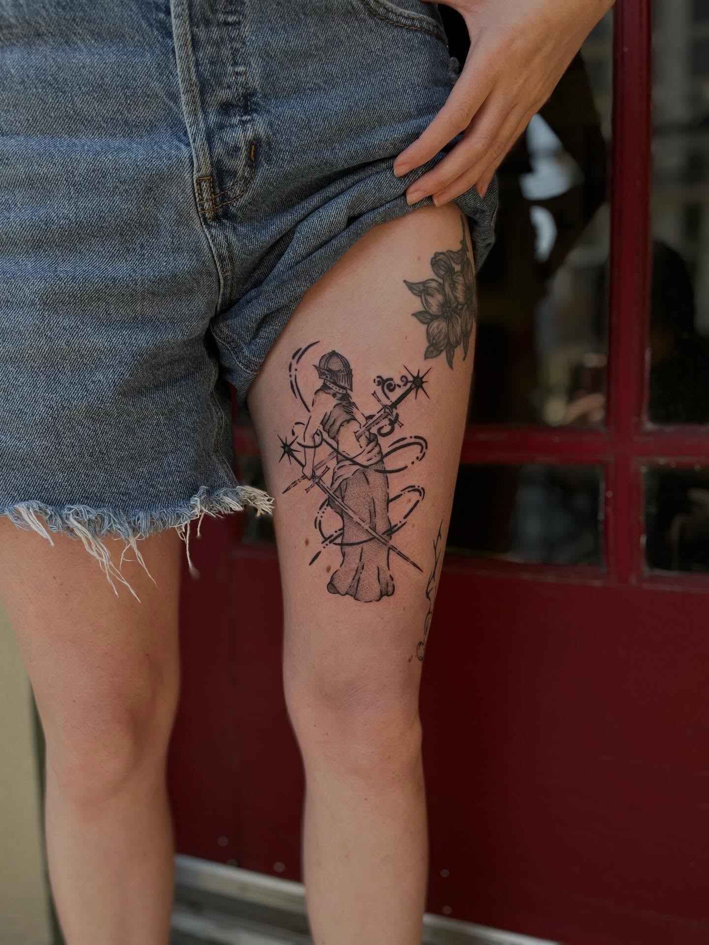 Tattoo by @mayhurtafly — black_and_grey