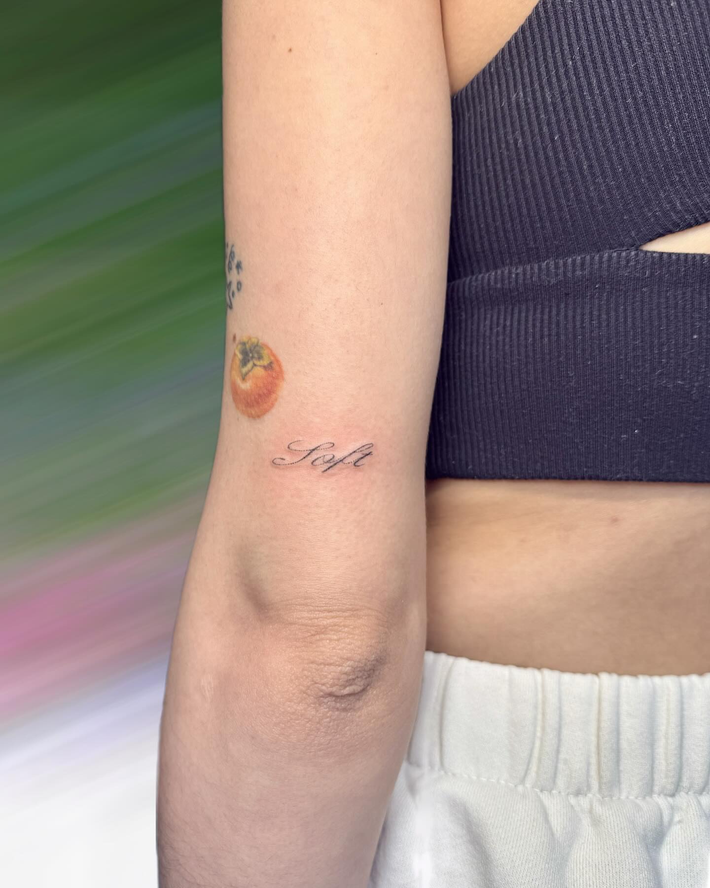 Persimmon realism tattoo on the forearm by GG ๐ธ