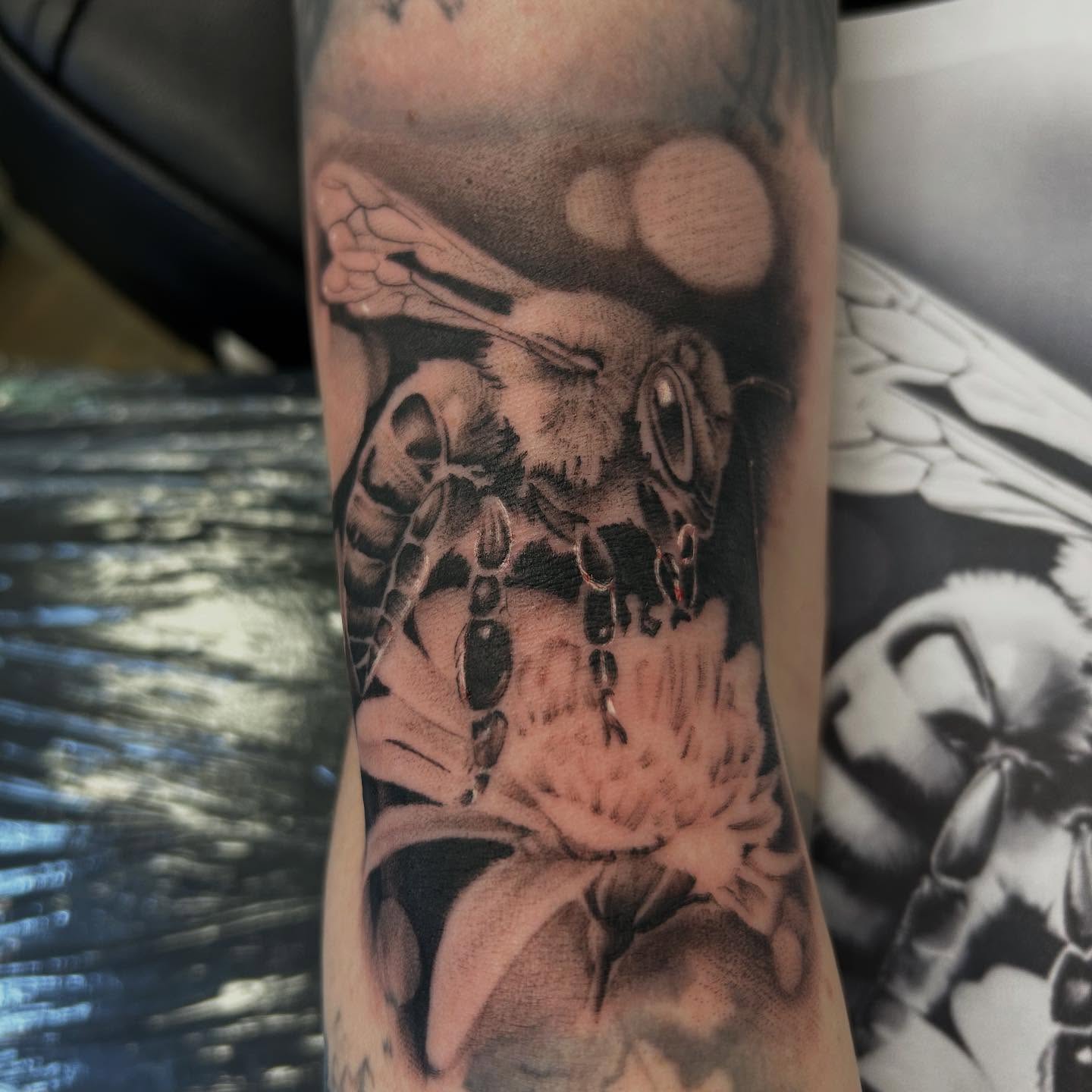 Tattoo by @mayhem_inkk — realism, black_and_grey