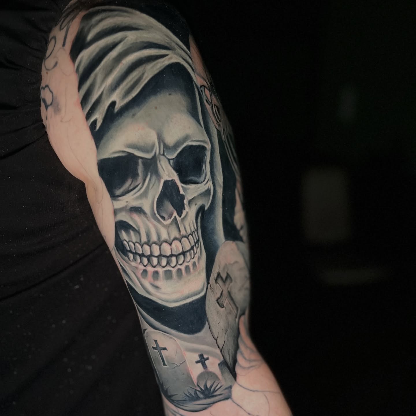Tattoo by @samhyndmanart — realism, dark_realism