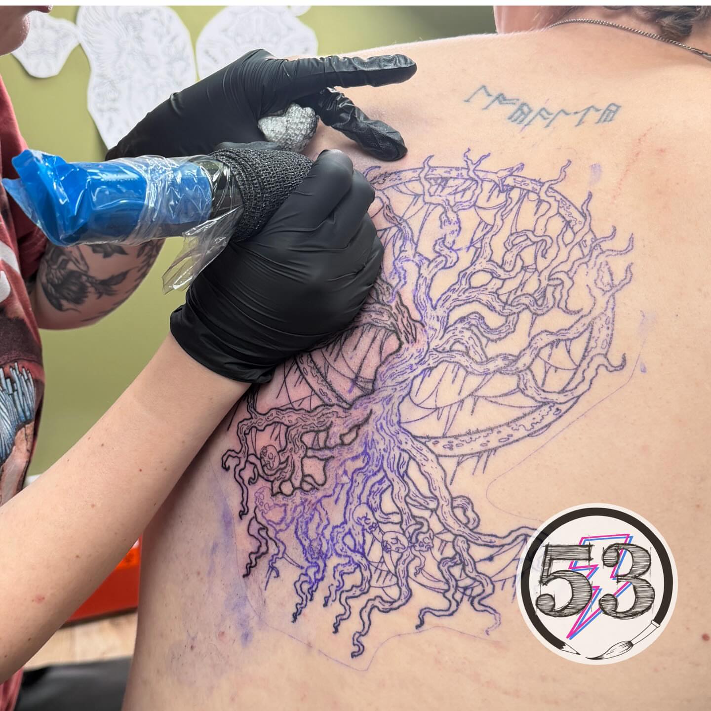 Tree of life dotwork tattoo on the back by SHOP53 Tattoo & Art
