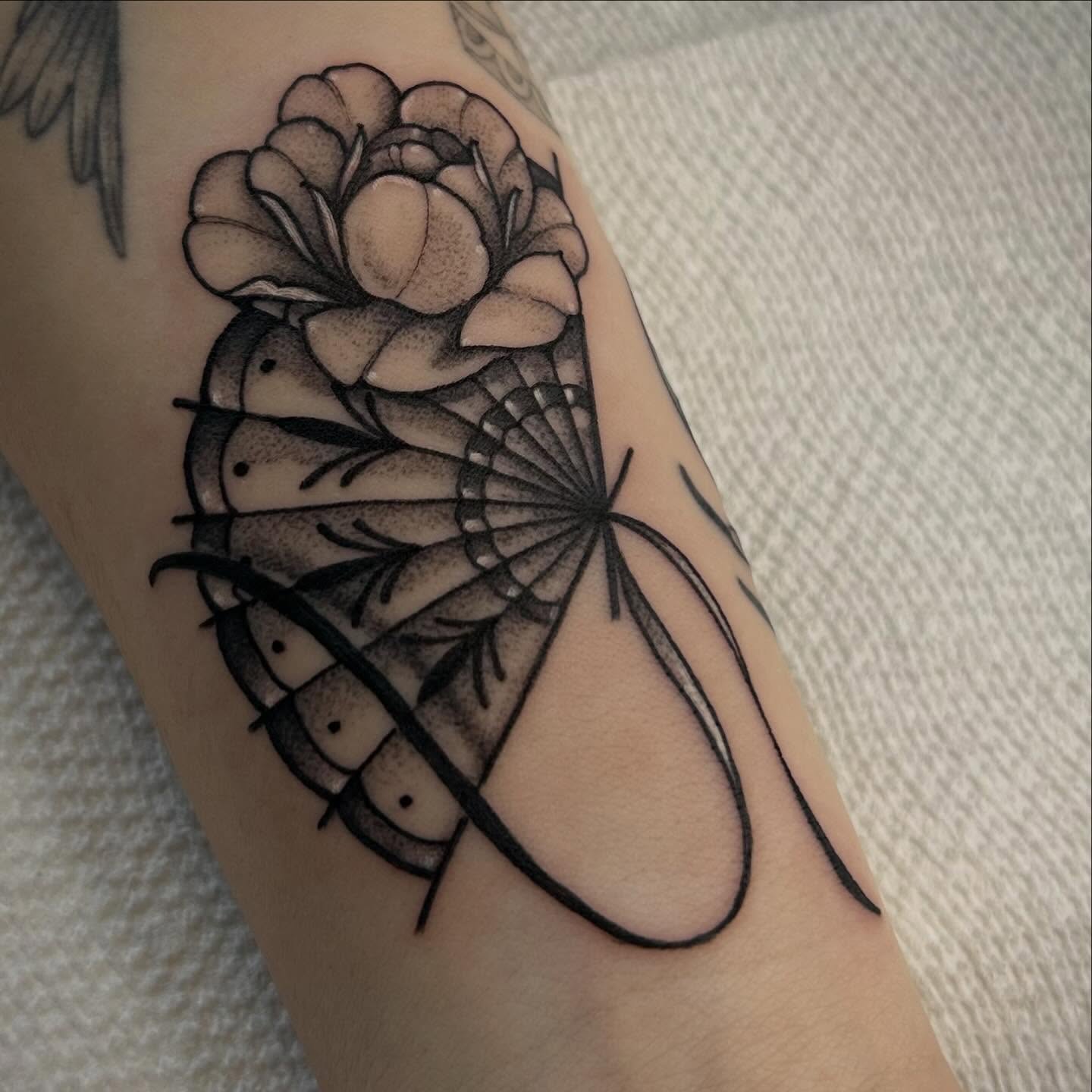 Tattoo by @karlb_tattoo — dotwork, black_and_grey