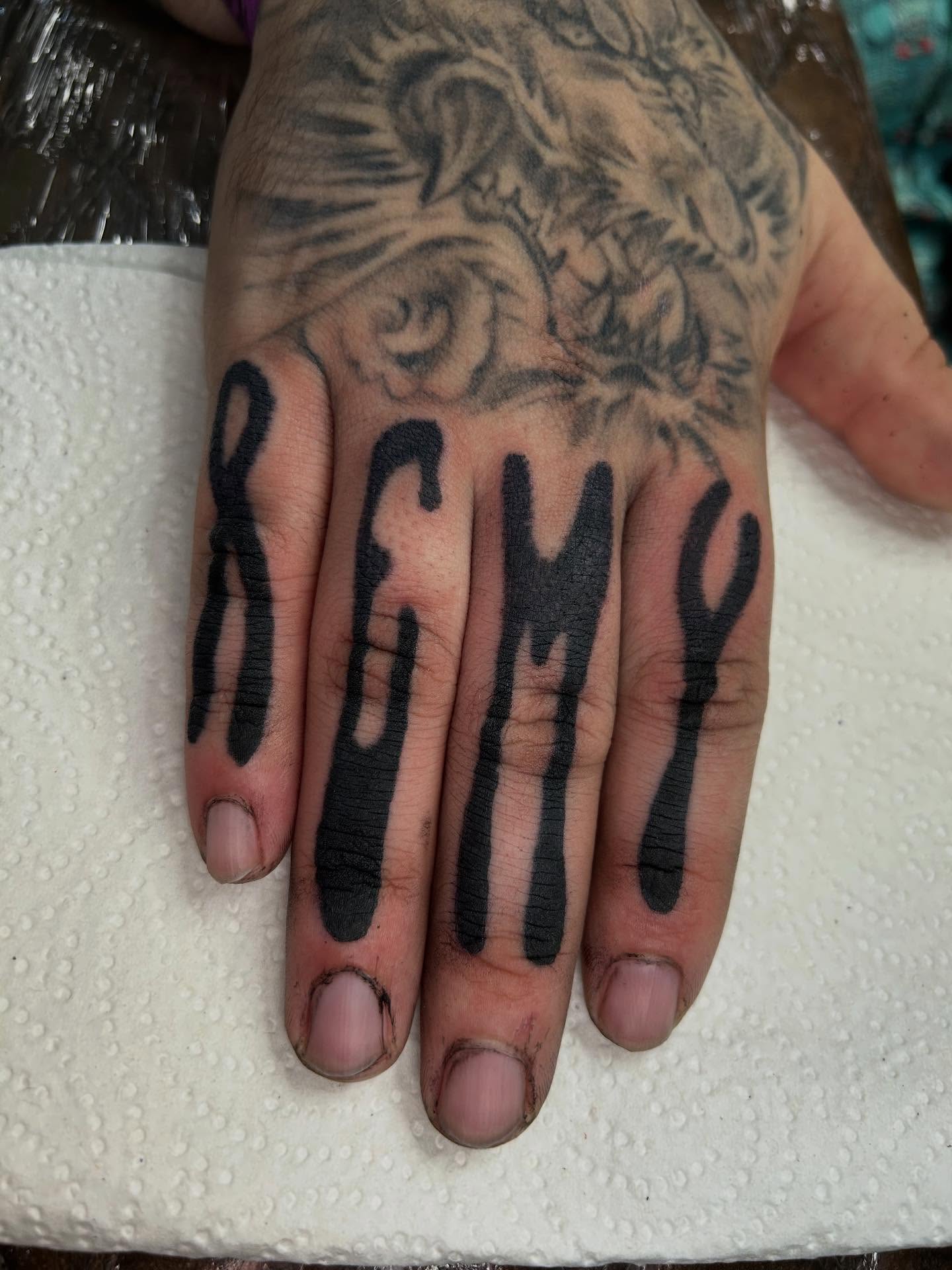 Tattoo by @skeletonkeytattoos — lettering_script