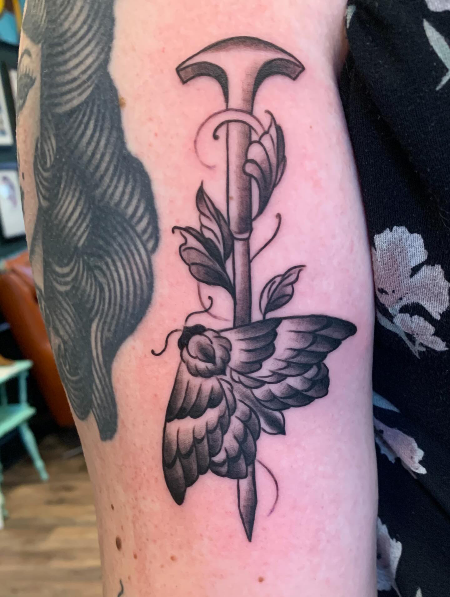 Tattoo by @beehemothtattoo โ black_and_grey
