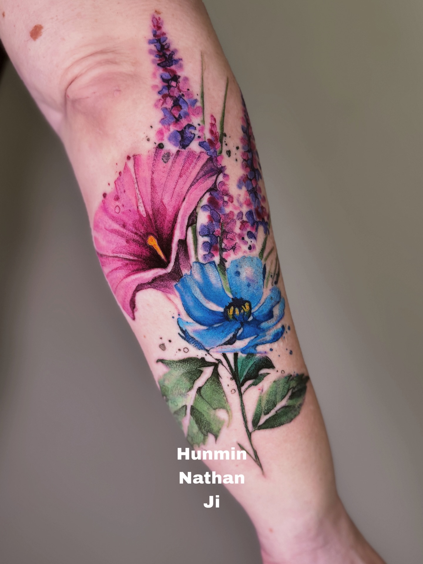 Tattoo by @hunminji — watercolor