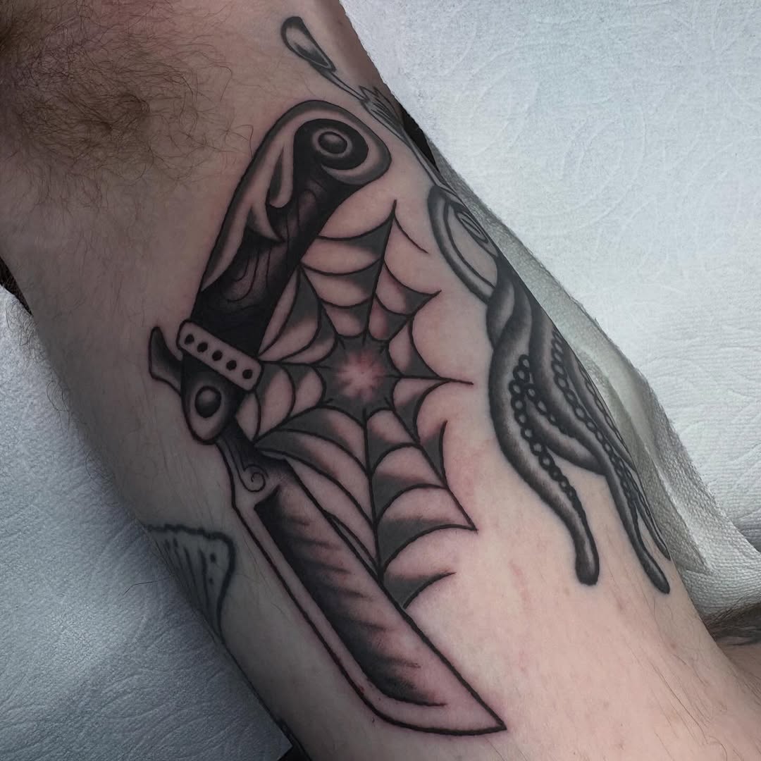 Tattoo by @lindseycvtattoo — american_traditional, black_and_grey