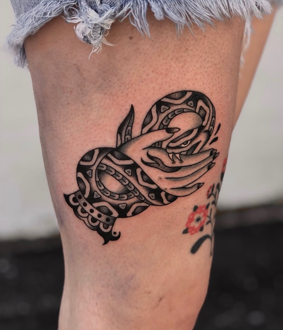 Tattoo by @badlittleyou โ american_traditional, black_and_grey