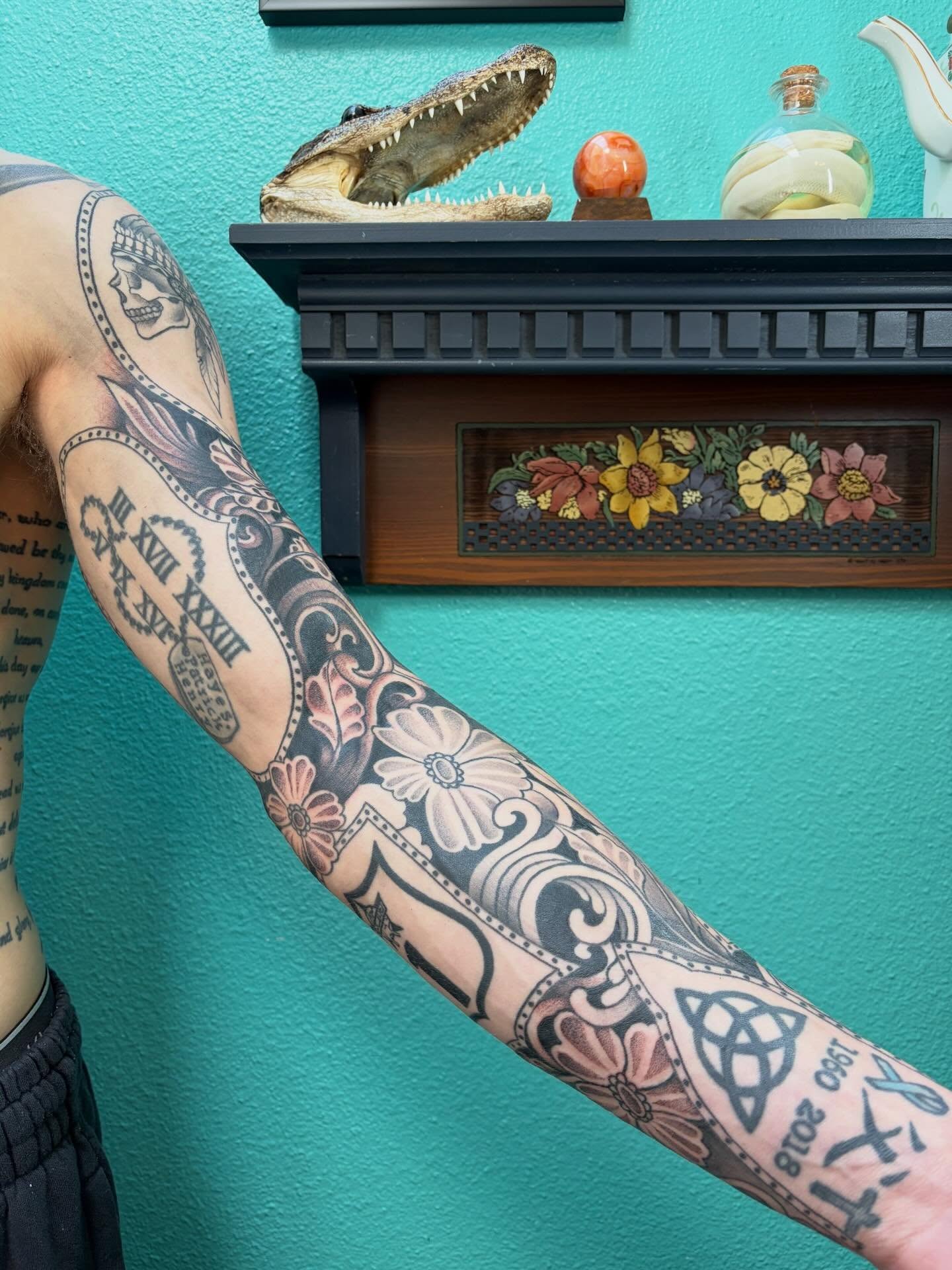 Tattoo by @snewbietattoos — american_traditional, ornamental