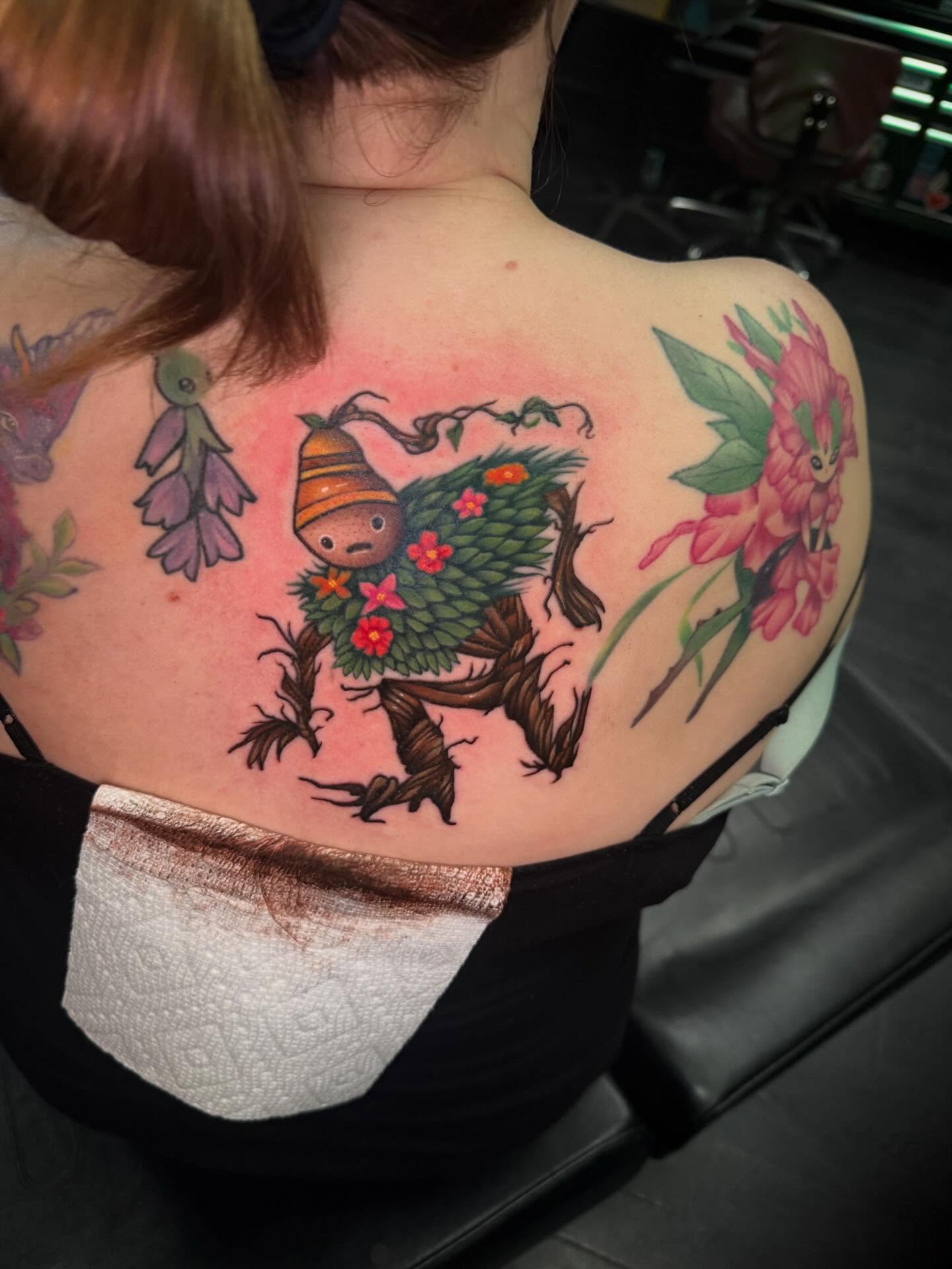 Tattoo by @mademariontattoos — dotwork, illustrative