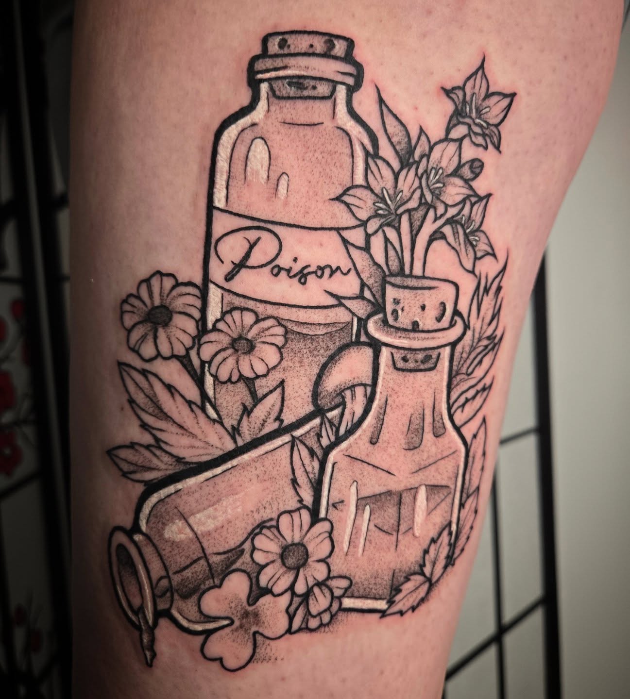 Tattoo by @destiny_paints — black_and_grey