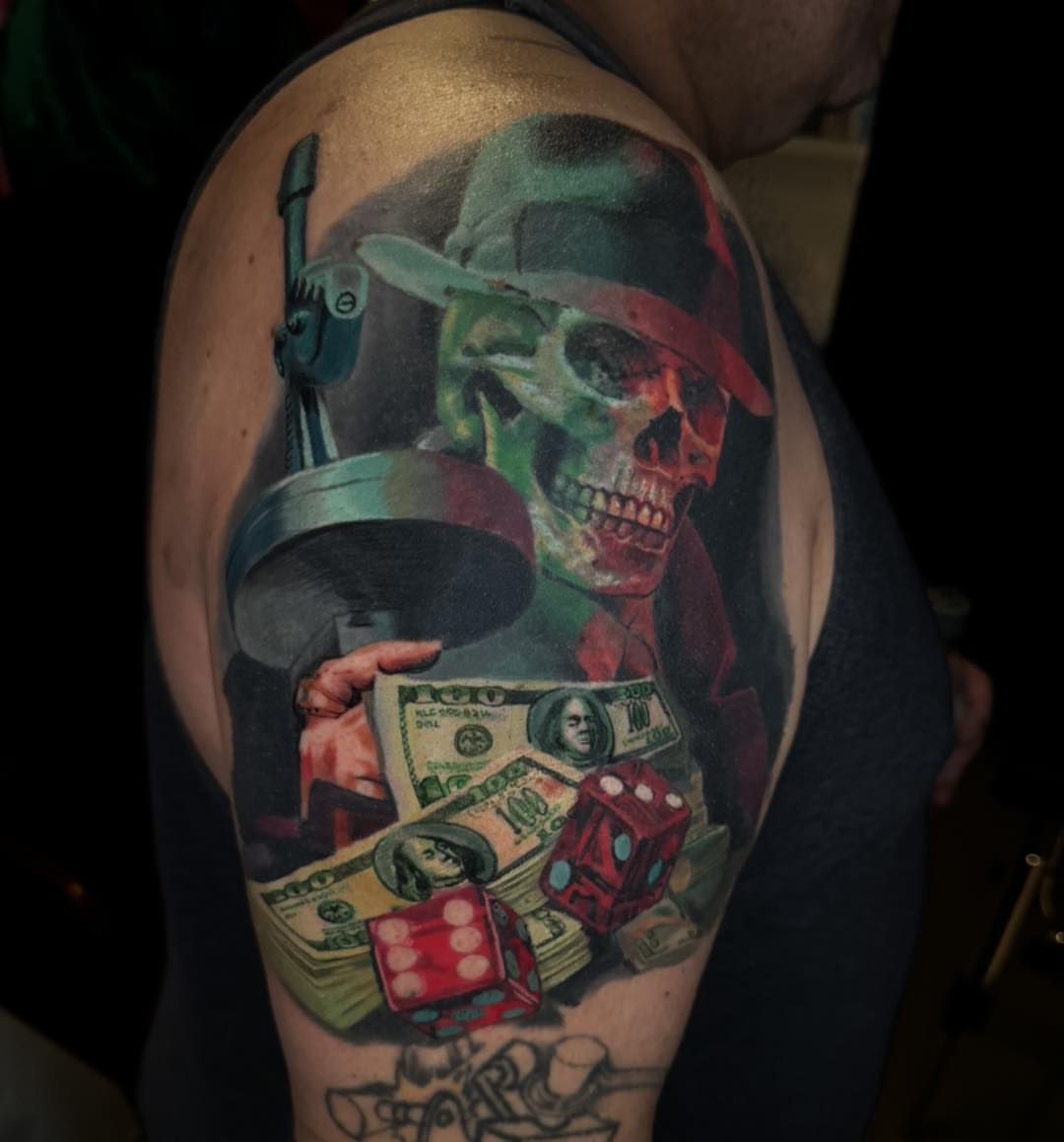 Tattoo by @varotattoos — realism, dark_realism