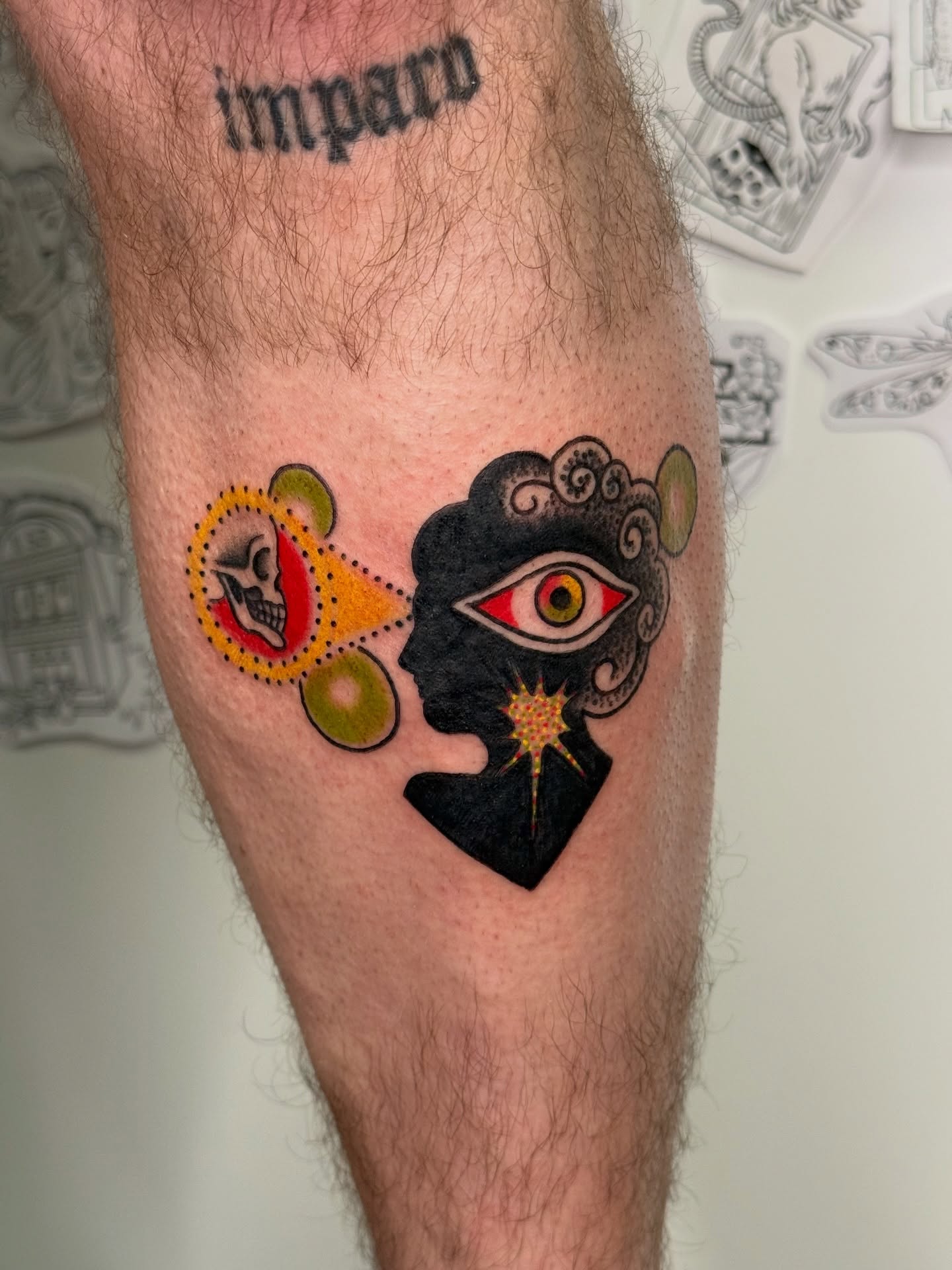 Tattoo by @alexxtattoos — american_traditional, dotwork