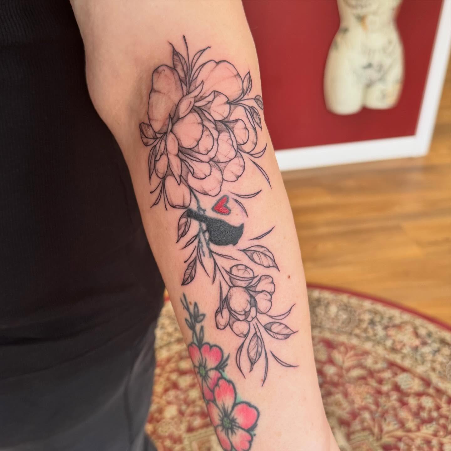 Tattoo by @luckyloutattoos — black_and_grey