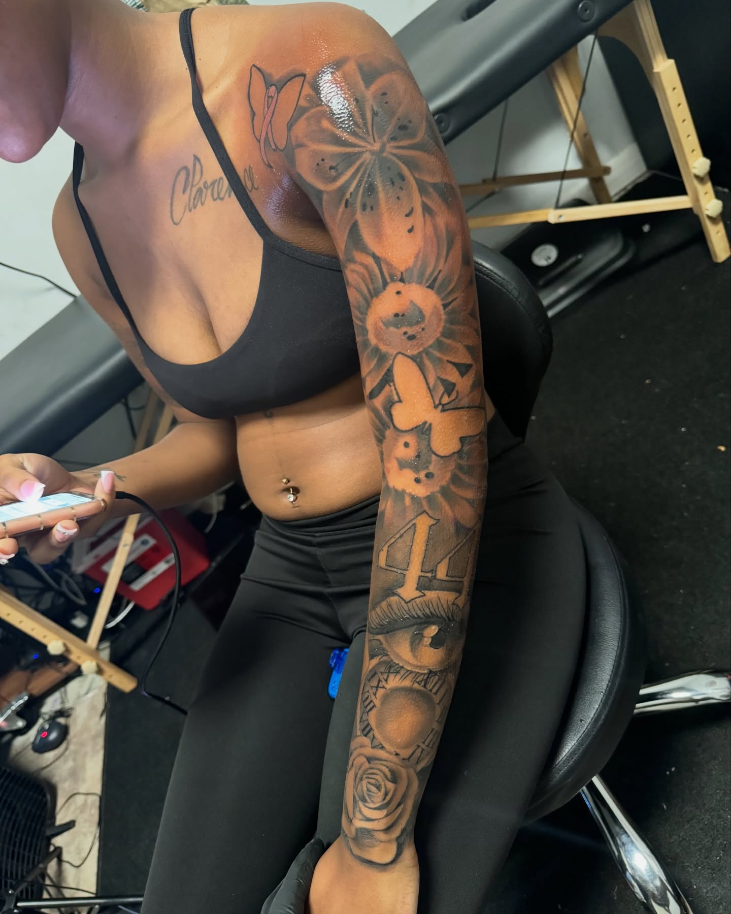 Tattoo by @focused_ink — american_traditional, dotwork