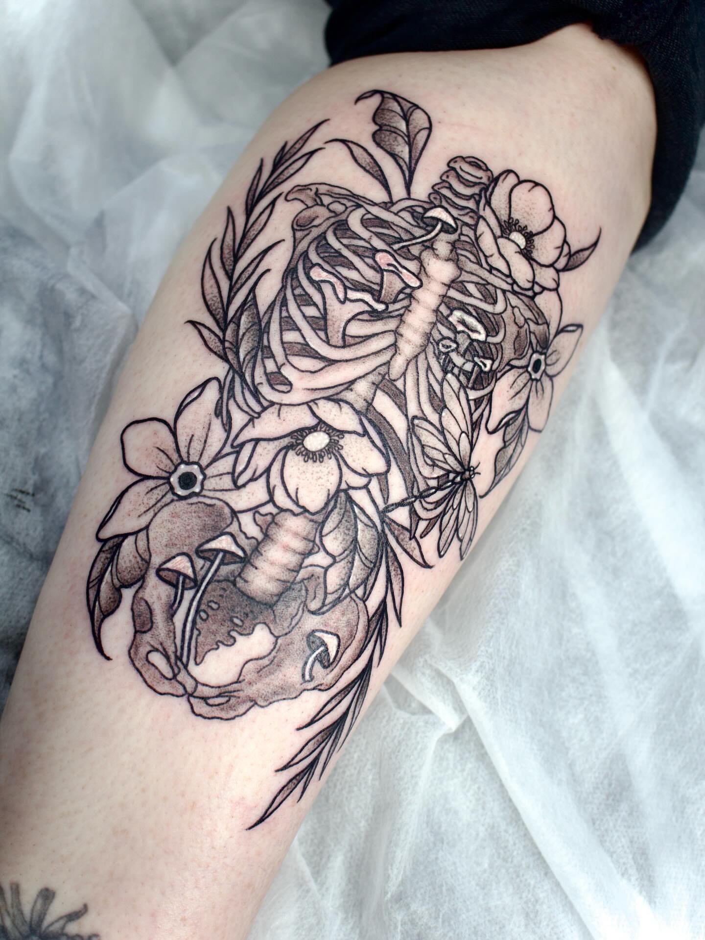 Tattoo by @julieobrientattoo — black_and_grey, realism