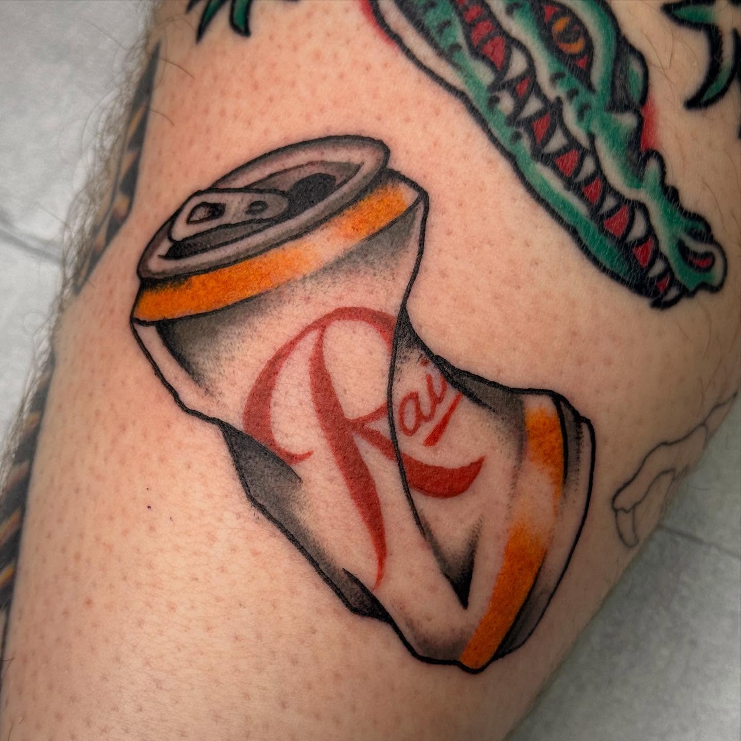 Can realism tattoo on the forearm by 🕸curtis Fink🕸