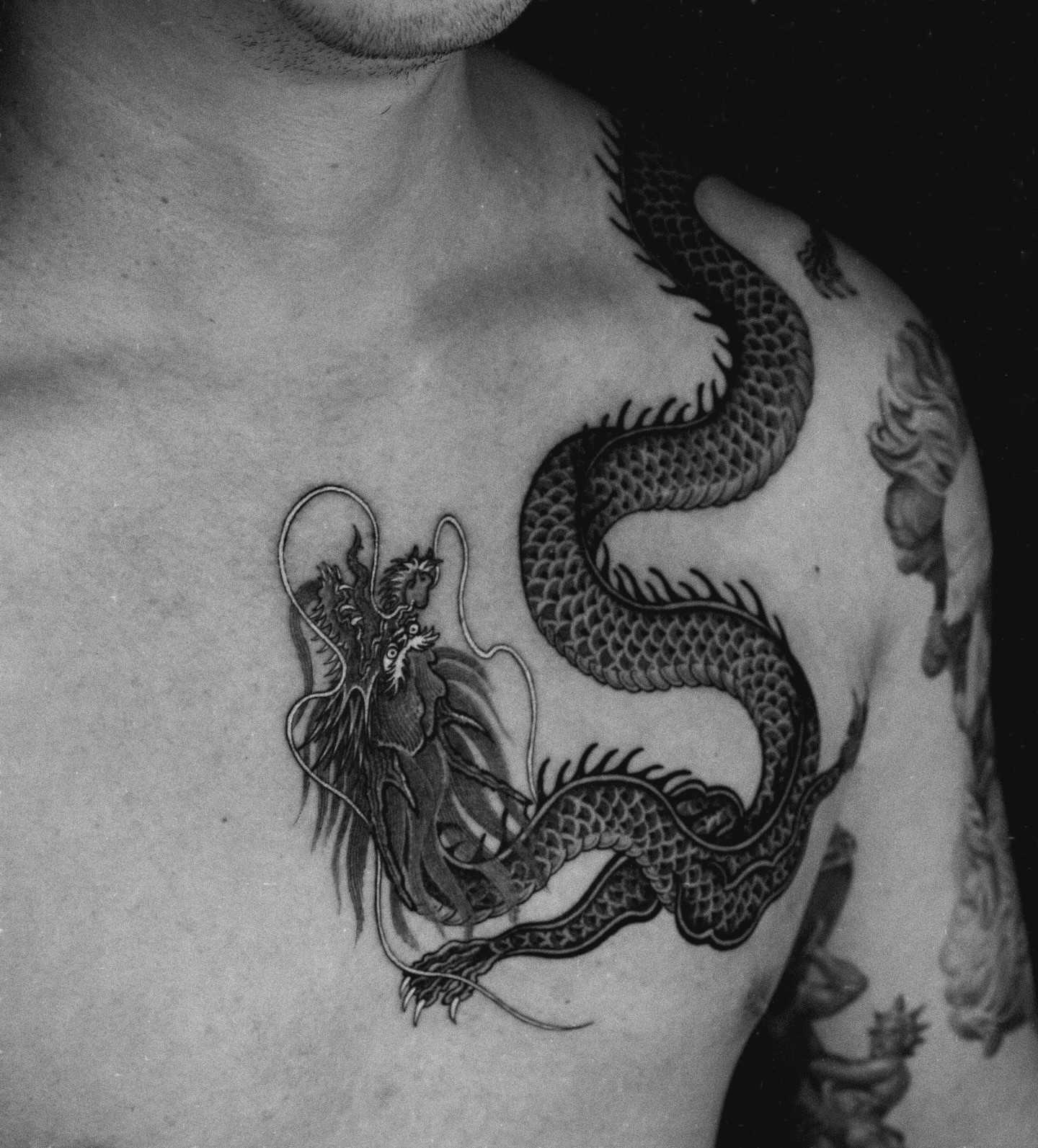 Tattoo by @swanissober — black_and_grey