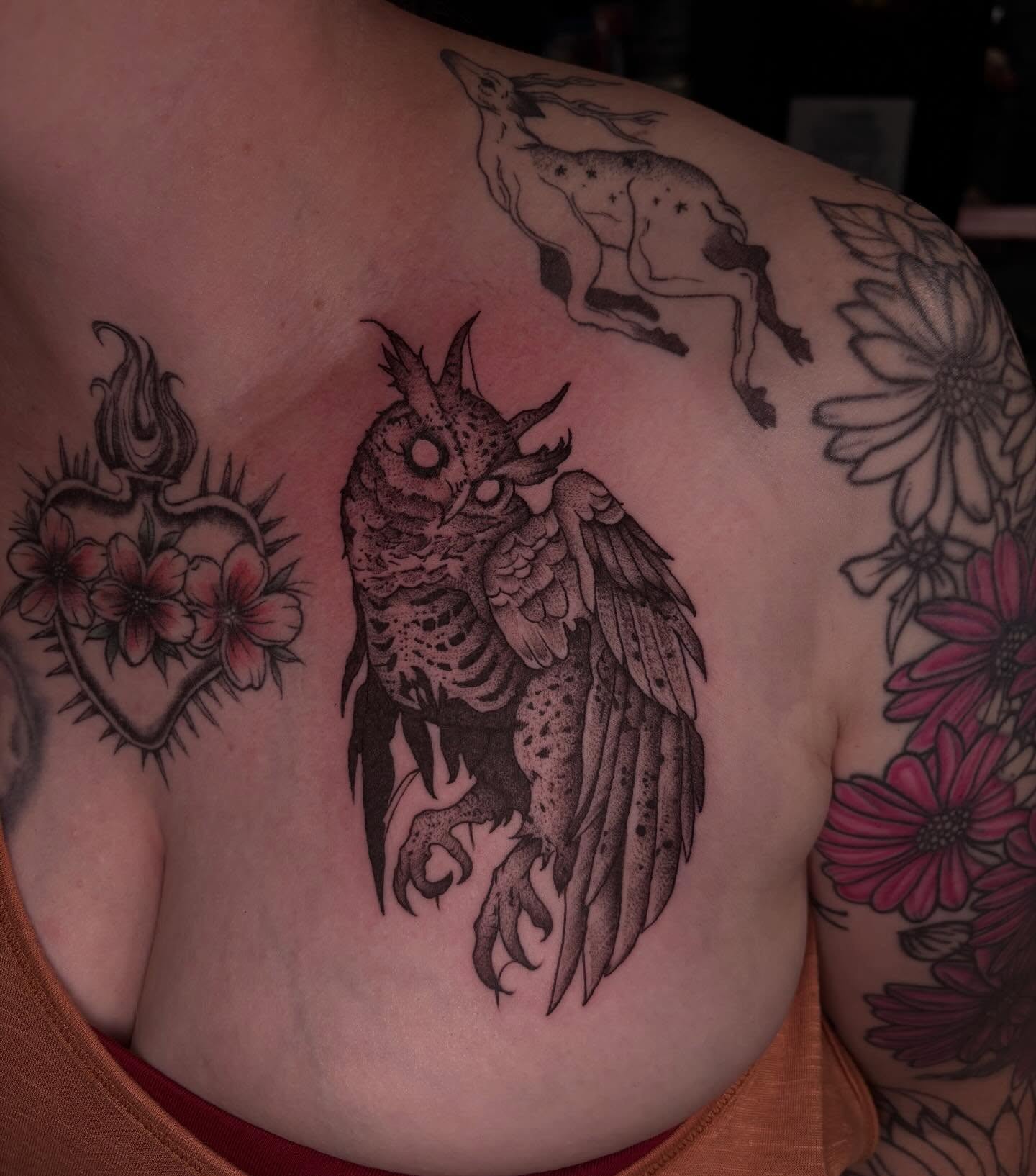 Tattoo by @lextattooos — dotwork, black_and_grey