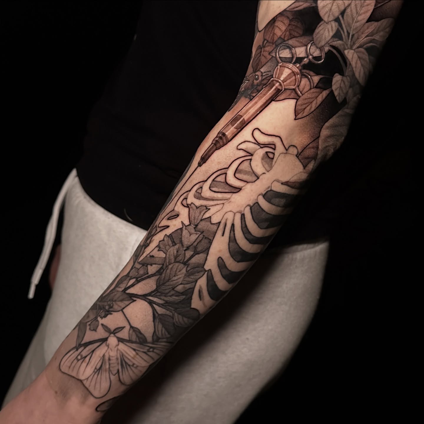 Tattoo by @tattoosandtealeaves — black_and_grey, realism