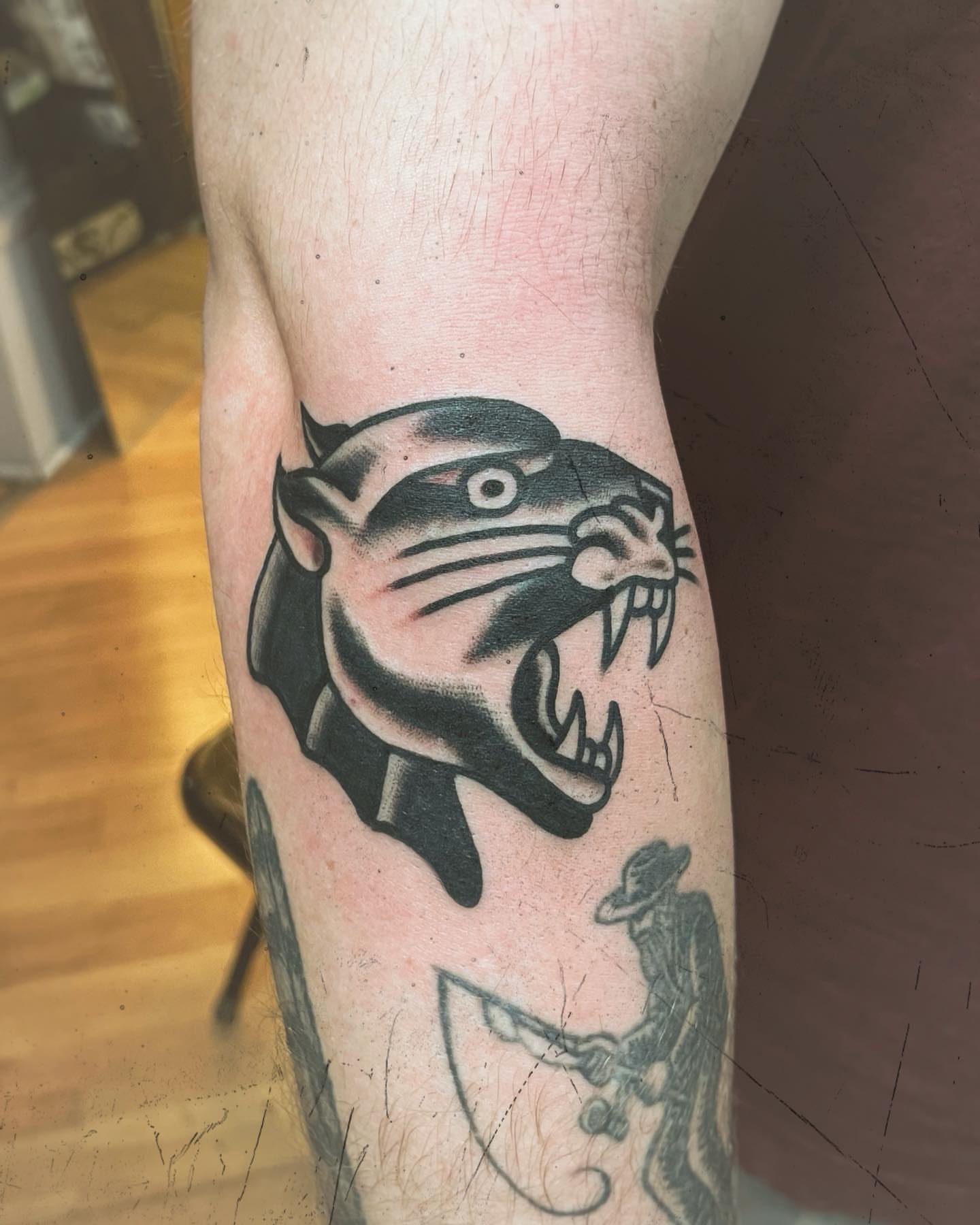 Tattoo by @neildaggers — black_and_grey