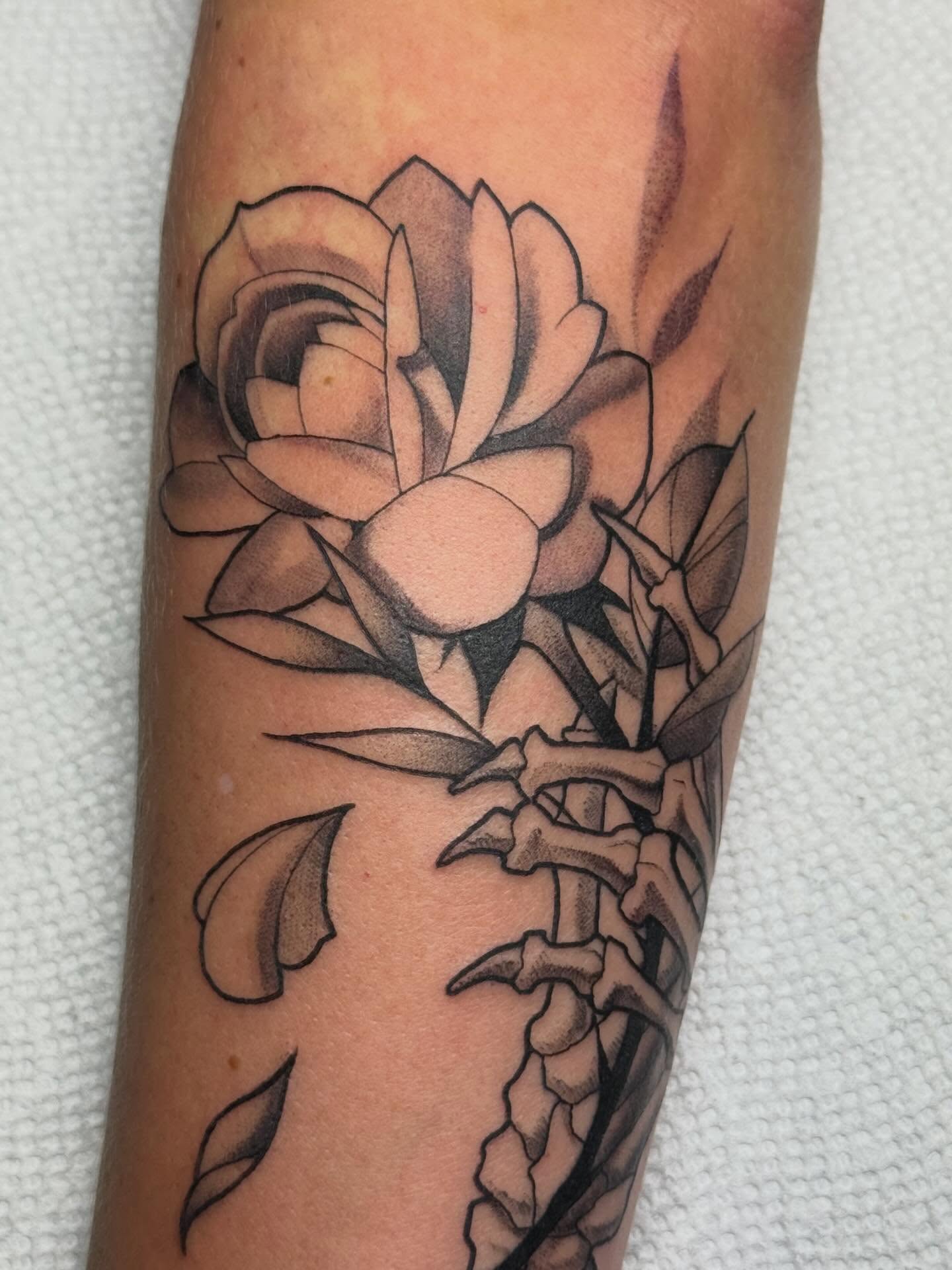 Tattoo by @ceilingham — black_and_grey, realism