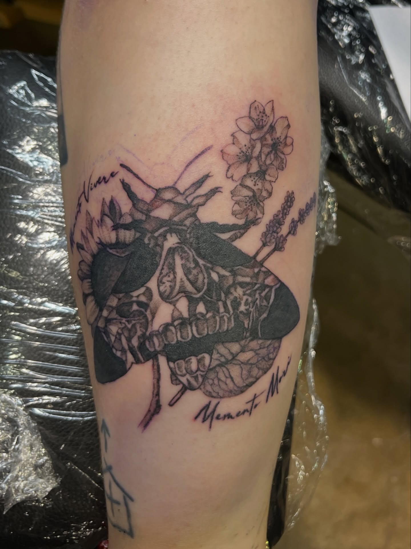 Tattoo by @battlekatgalactica — black_and_grey, realism
