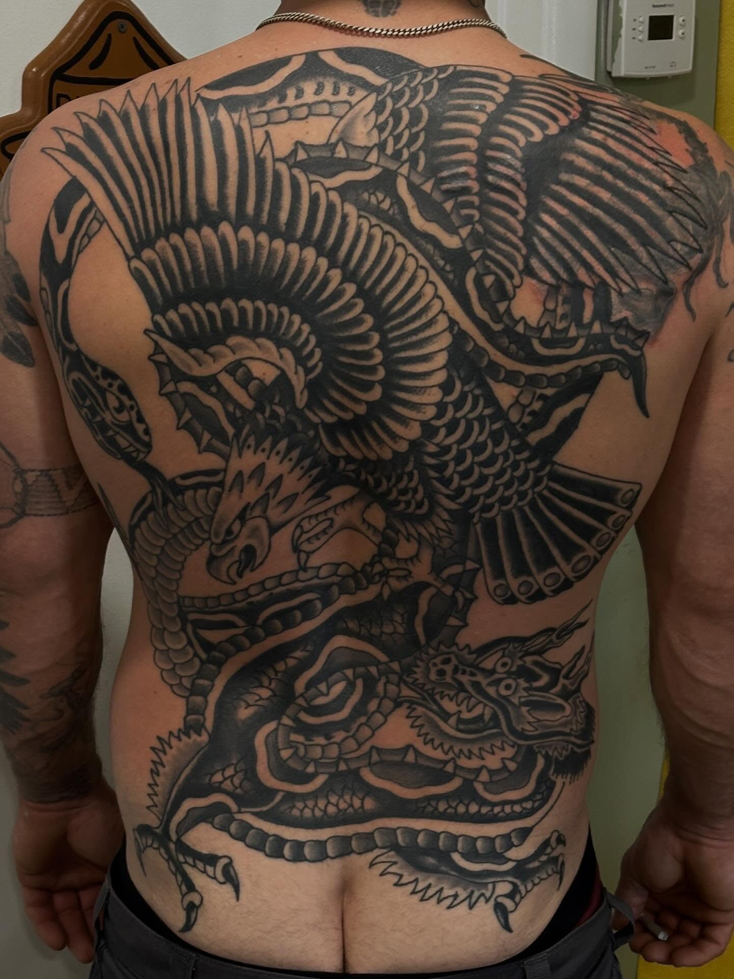 Tattoo by @robavelli — black_and_grey, japanese_irezumi
