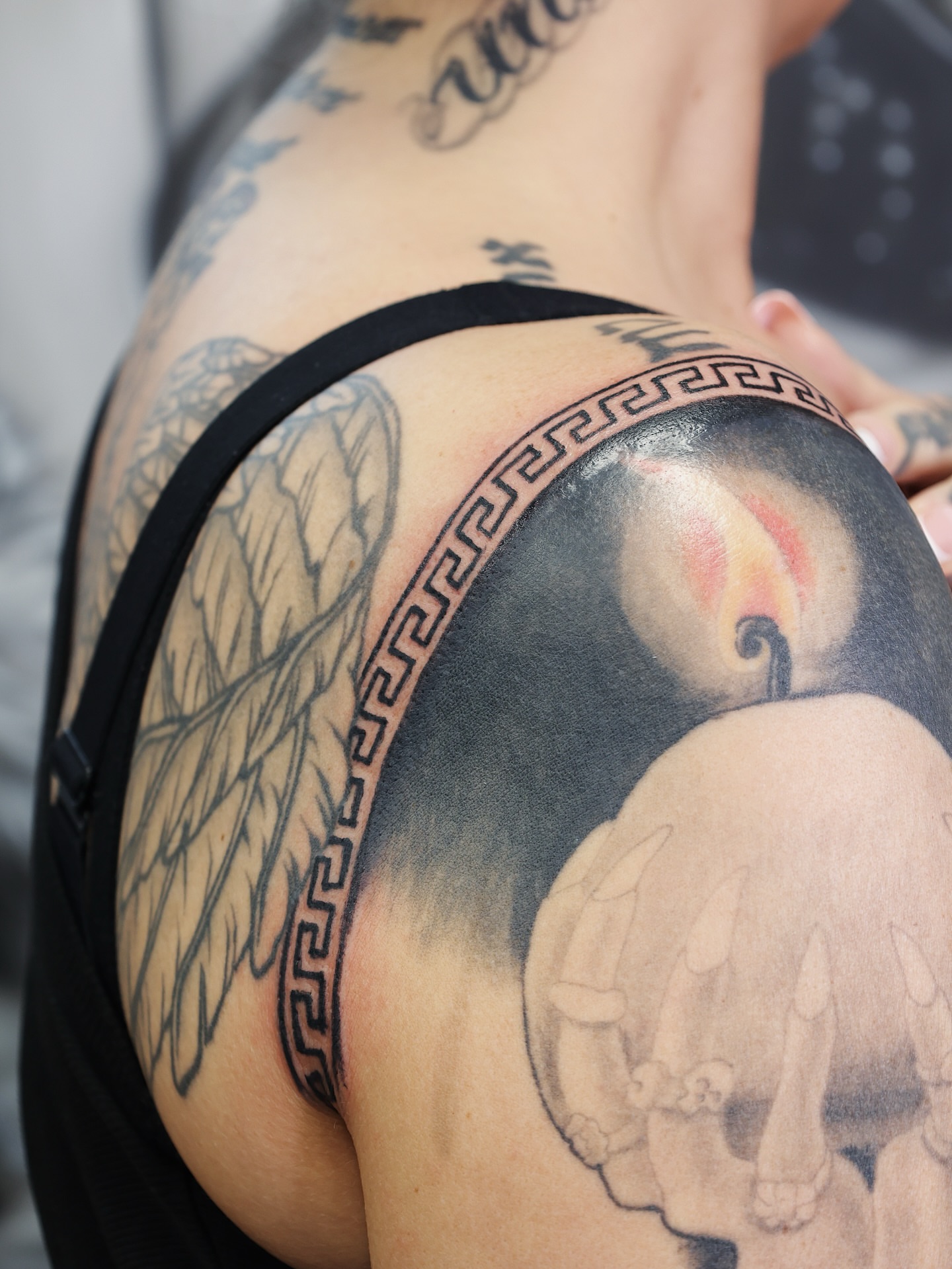 Tattoo by @dzulmaster — dark_realism, black_and_grey