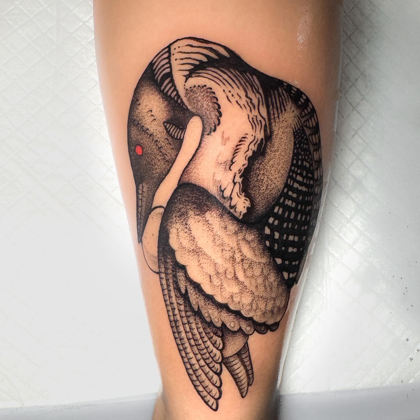 Tattoo by @_dreadnot_ — dotwork, black_and_grey