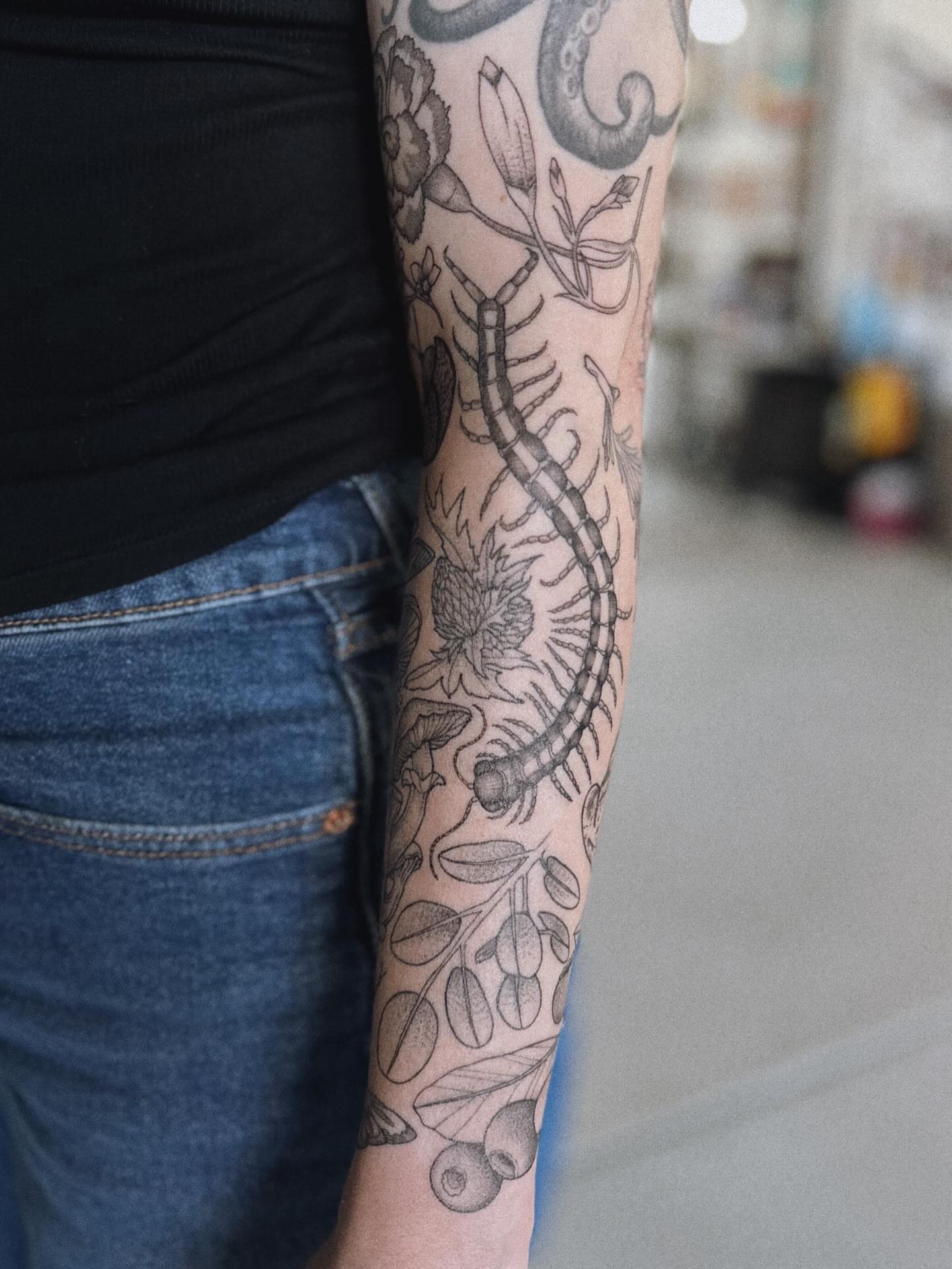 Tattoo by @anagram_tattoos — black_and_grey, ornamental