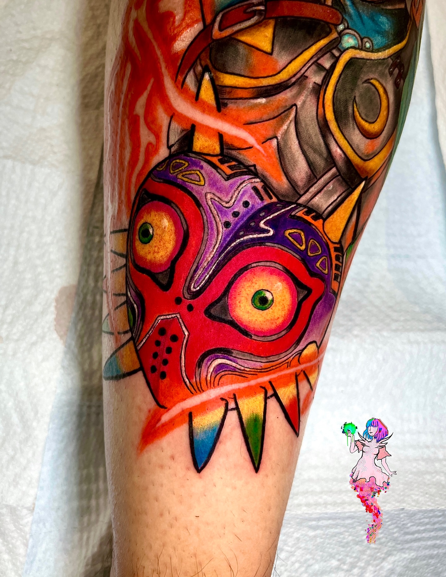 Tattoo by @aguaviva.tattoos — geometric, illustrative