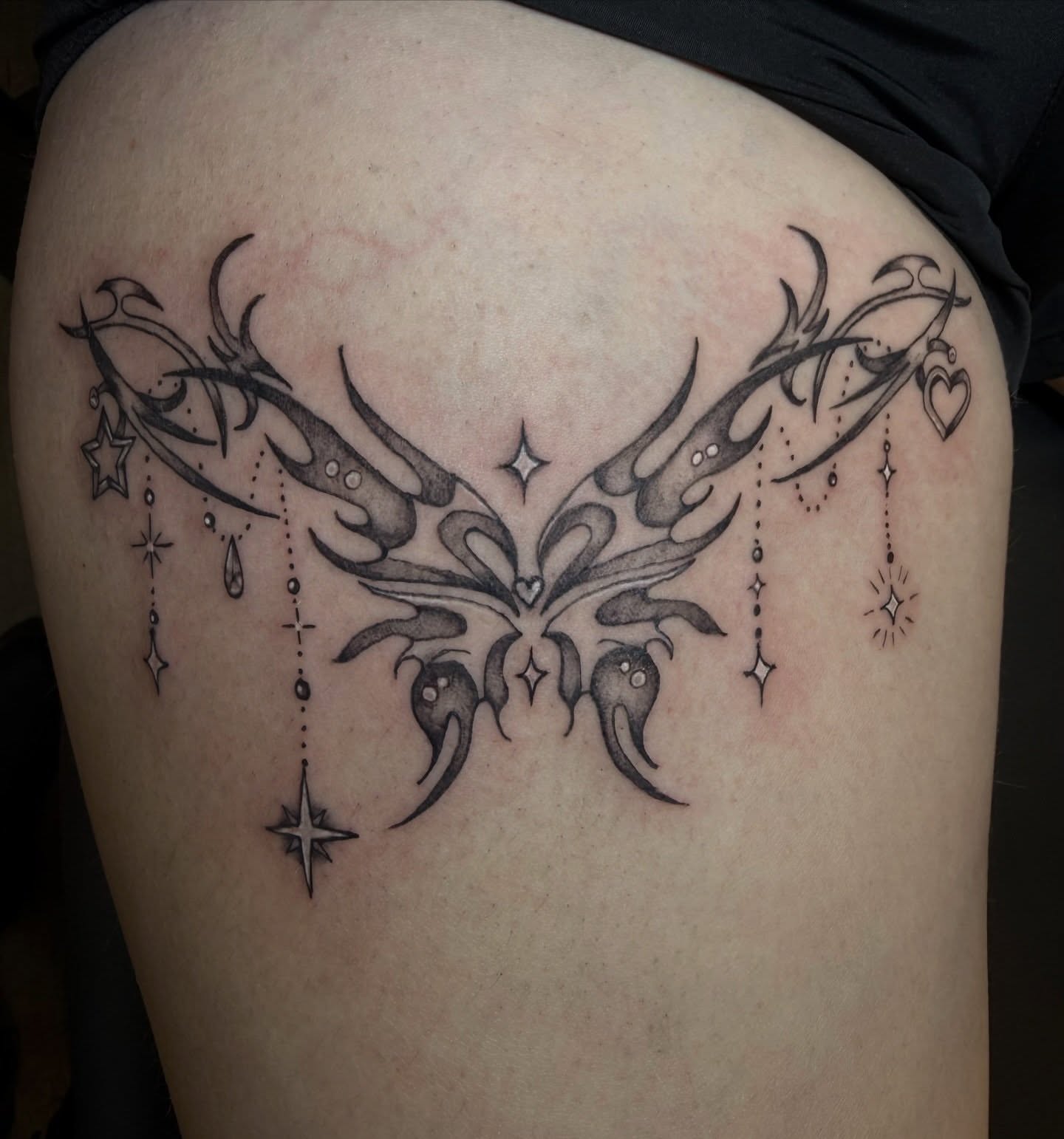 Tattoo by @needlemami — black_and_grey, tribal