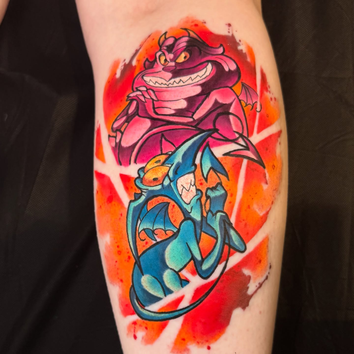 Tattoo by @johnnyc.ink — watercolor, anime
