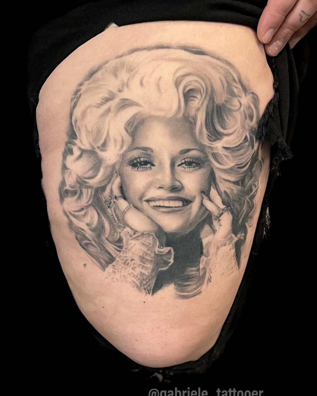 Tattoo by @gabriele_tattooer — realism, black_and_grey