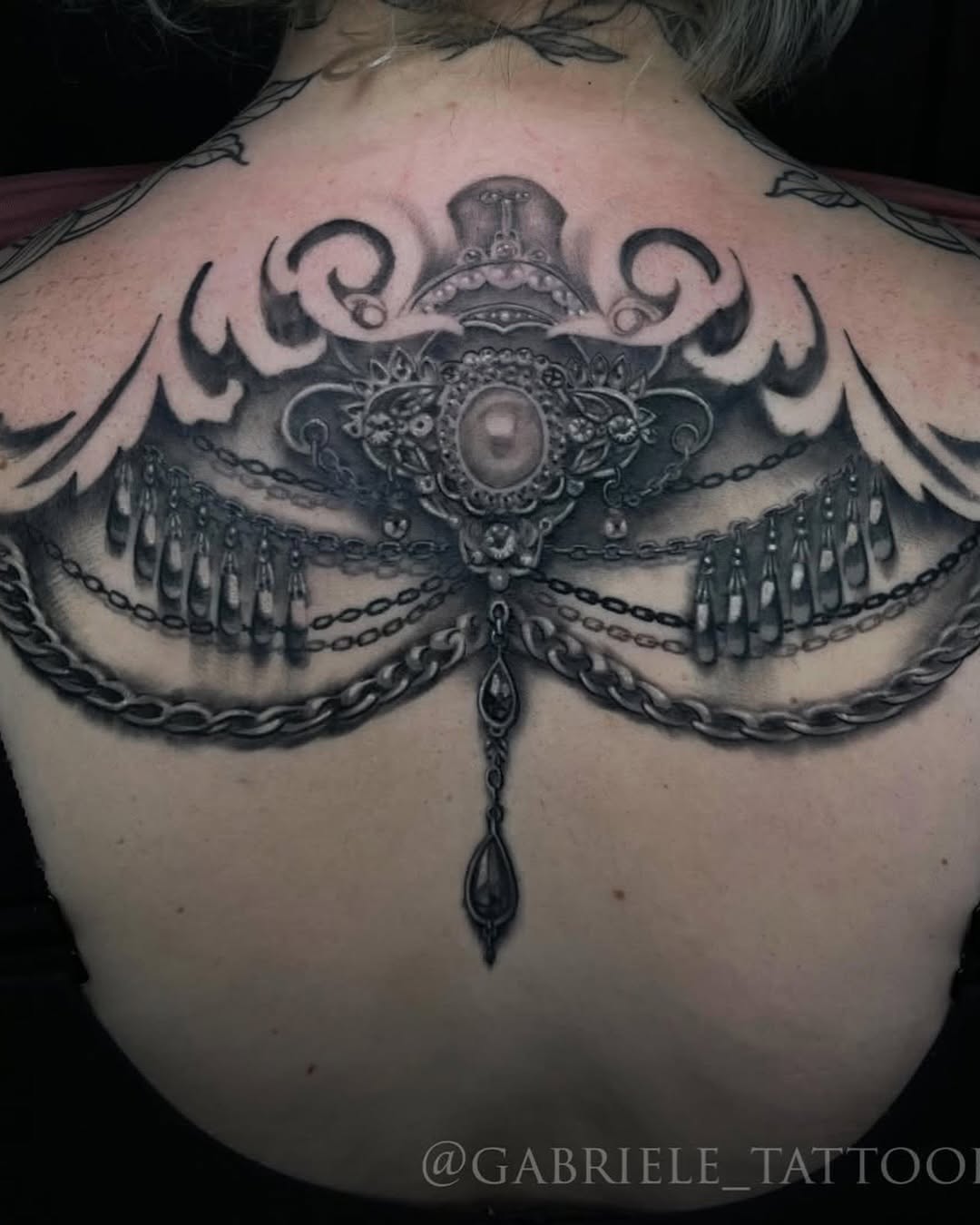 Tattoo by @gabriele_tattooer — black_and_grey, realism