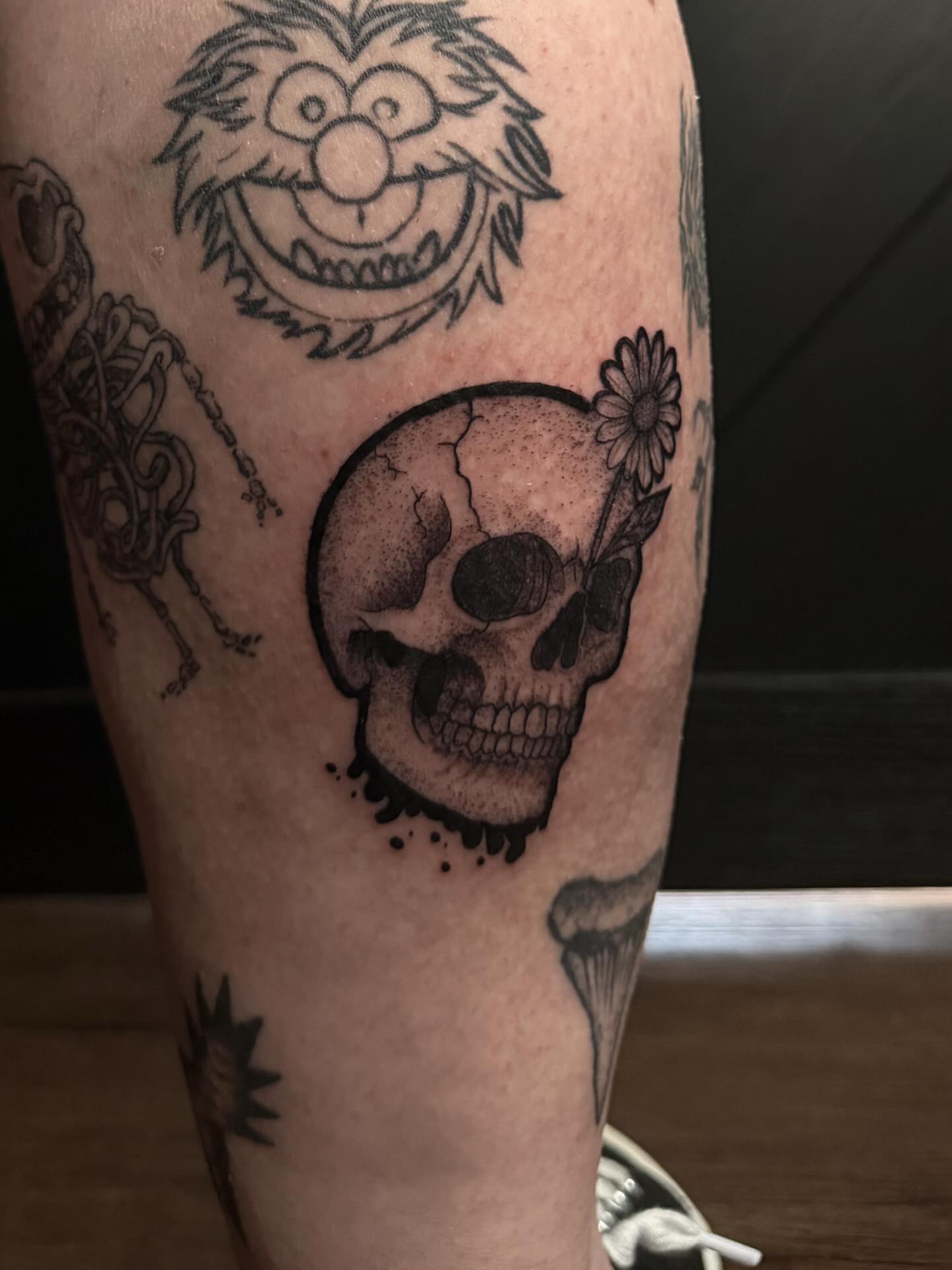 Tattoo by @sebastianinkk — dotwork, black_and_grey