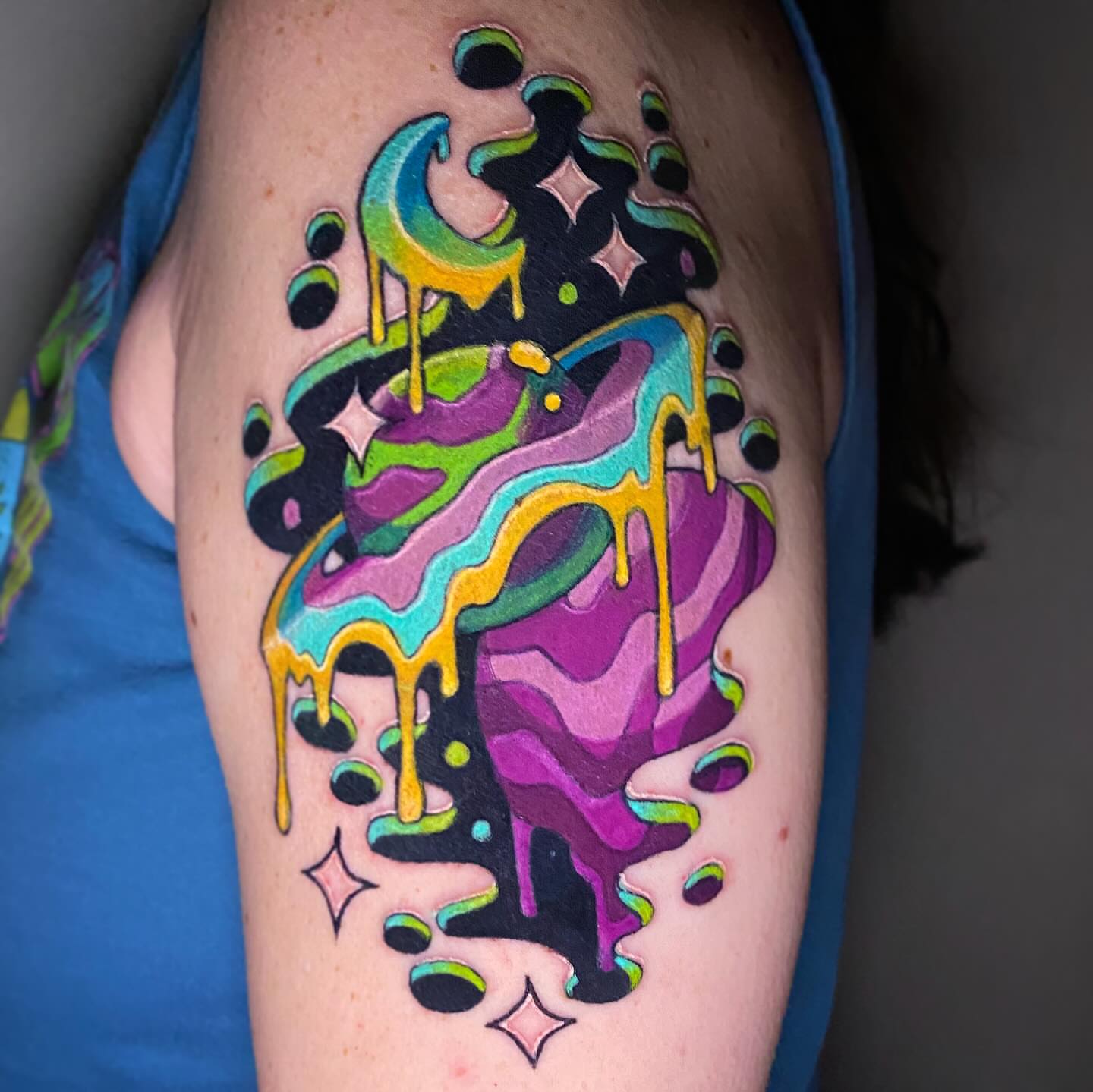 Tattoo by @lindsay.stardust — new_school, surrealism