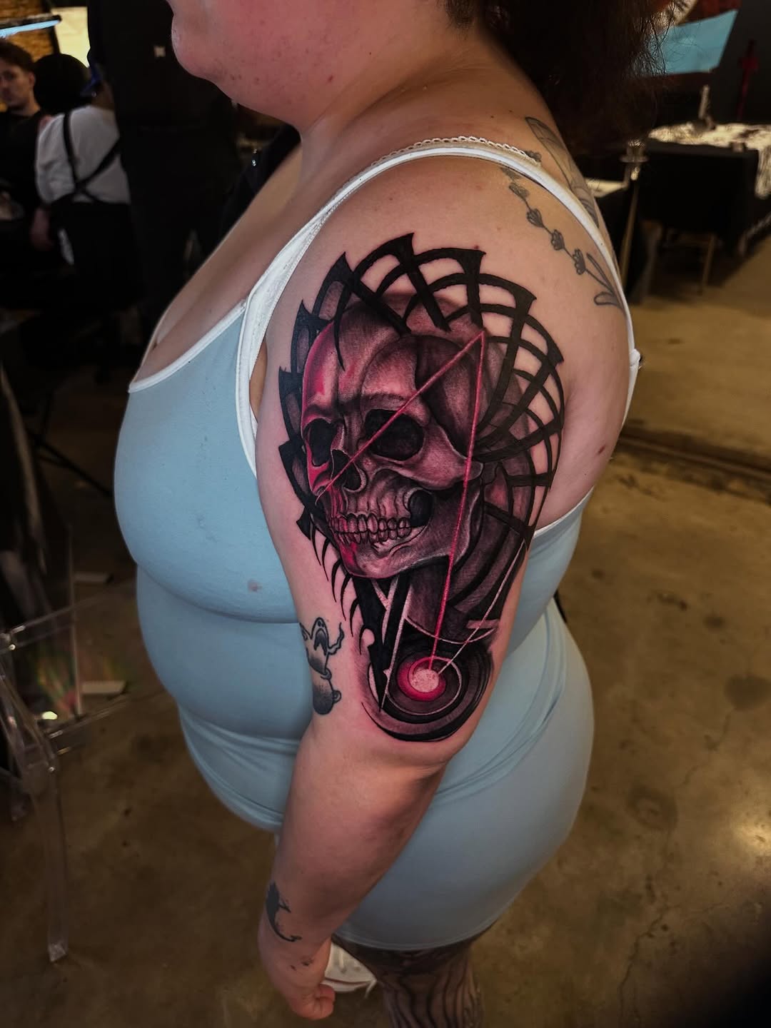 Tattoo by @tattoosbyaj88 — dark_realism, geometric