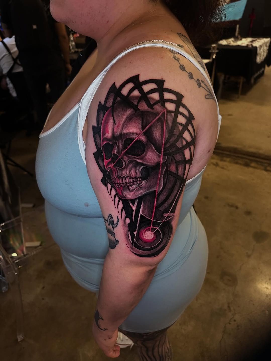 Tattoo by @tattoosbyaj88 — dark_realism, geometric