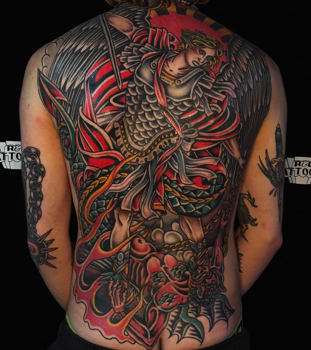 Tattoo by @tonykaplantattoo — japanese_irezumi, american_traditional