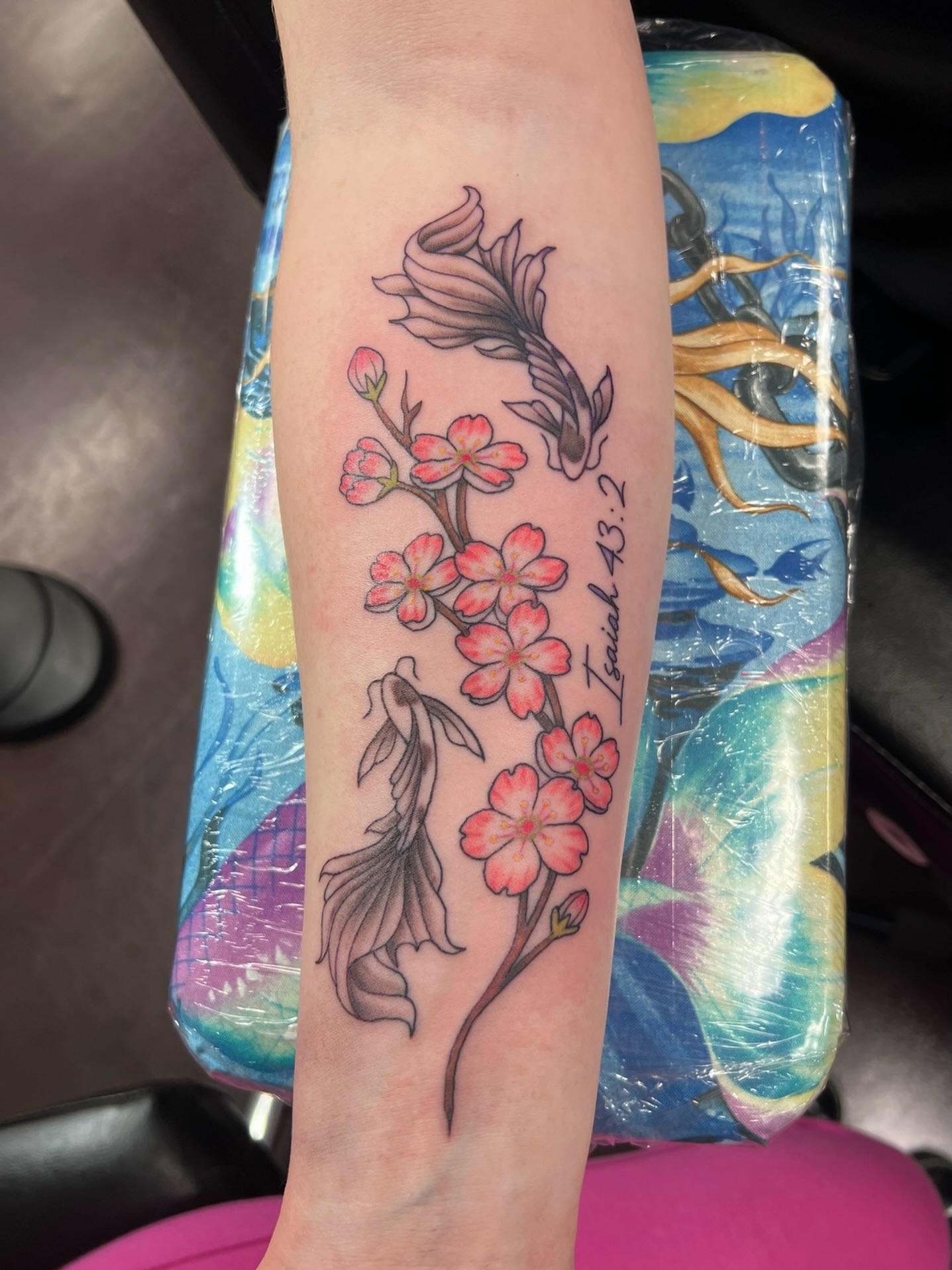 Cherry blossoms realism tattoo on the forearm by ๐๐ฒ๐ต๐ ๐๐ช๐พ๐ป๐ฒ๐ต๐ช ๐ฃ๐ช๐ฝ๐ฝ๐ธ๐ธ๐ผ