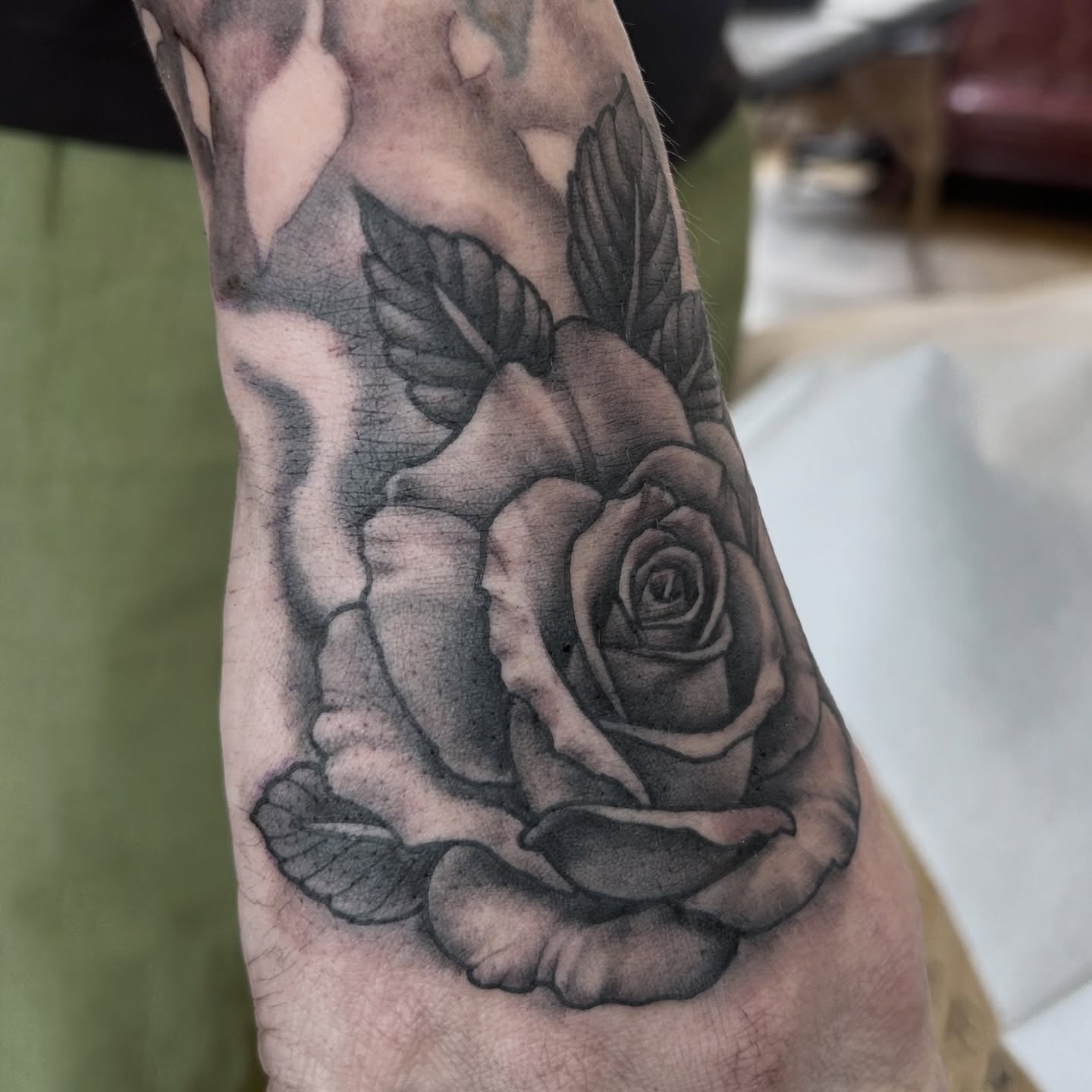 Tattoo by @justinweatherholtz — black_and_grey