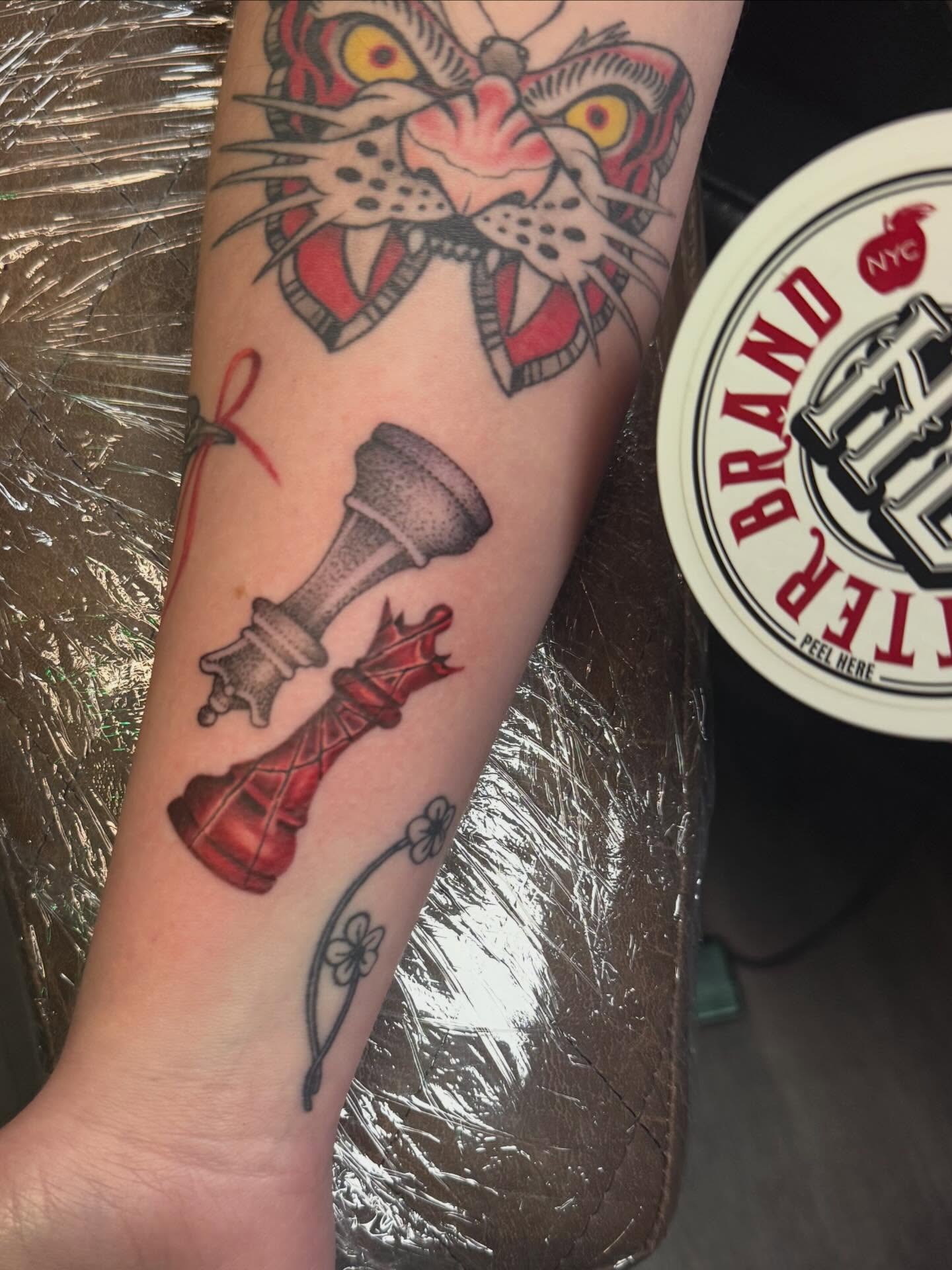 Tattoo by @mademariontattoos — american_traditional, dotwork