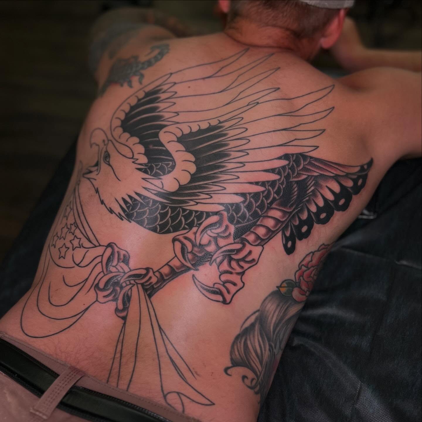 Tattoo by @mountains_of_flesh — american_traditional, black_and_grey