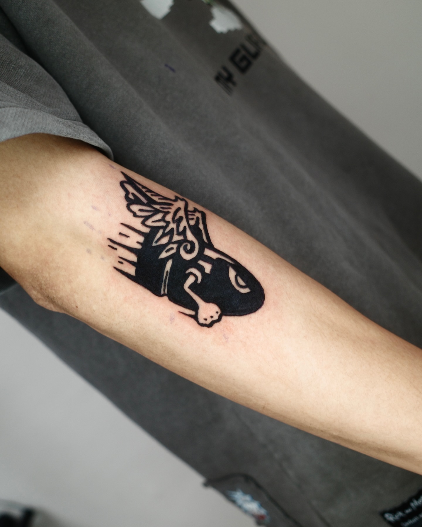 Tattoo by @takuu_tattoo — black_and_grey