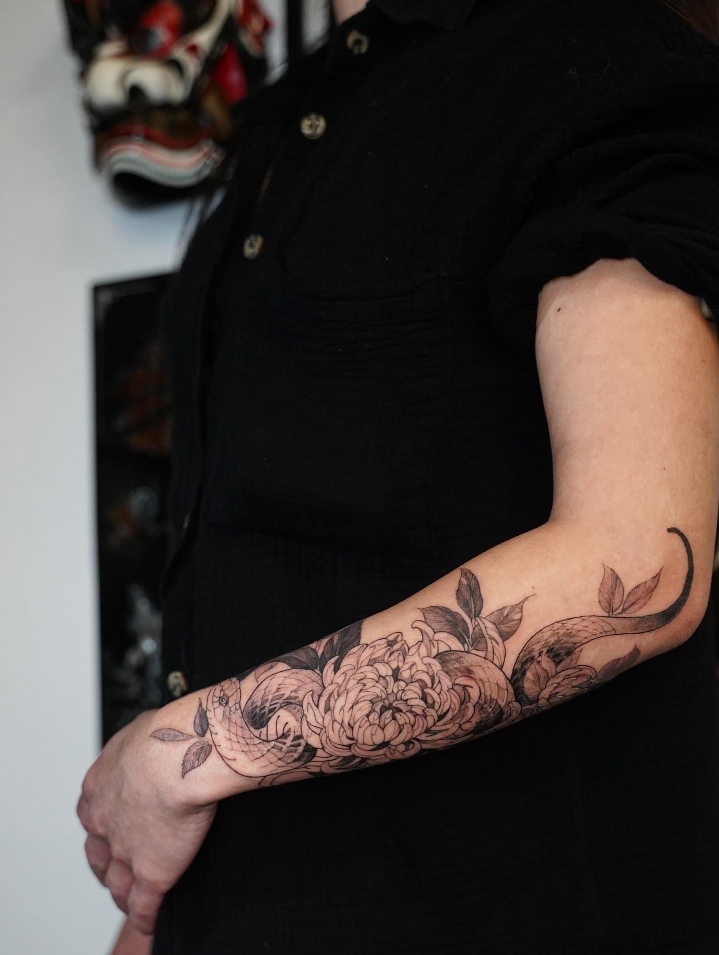 Tattoo by @emmaleetattoo — black_and_grey